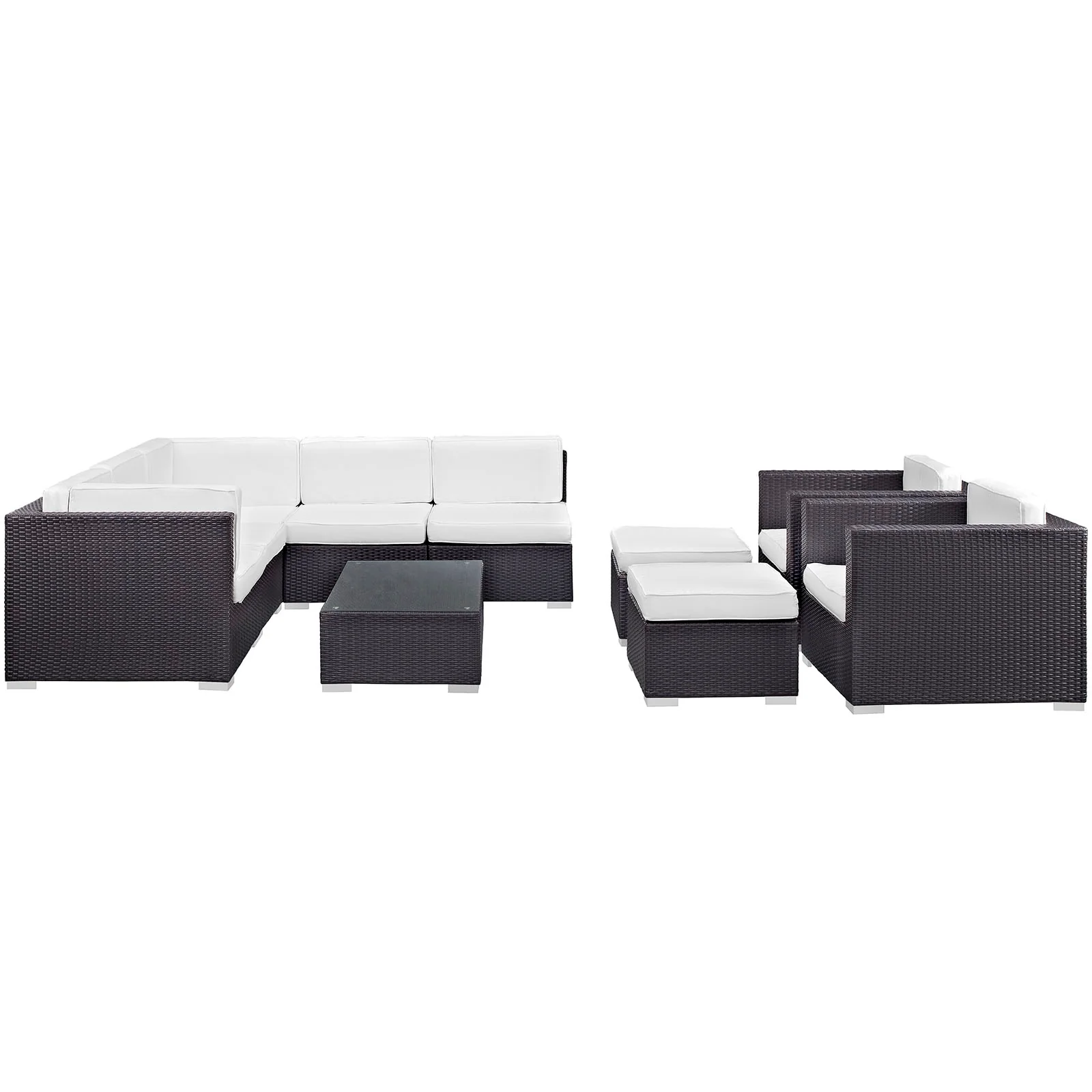Avia 10 Piece Outdoor Patio Sectional Set By Modway - EEI-826 - Image 7