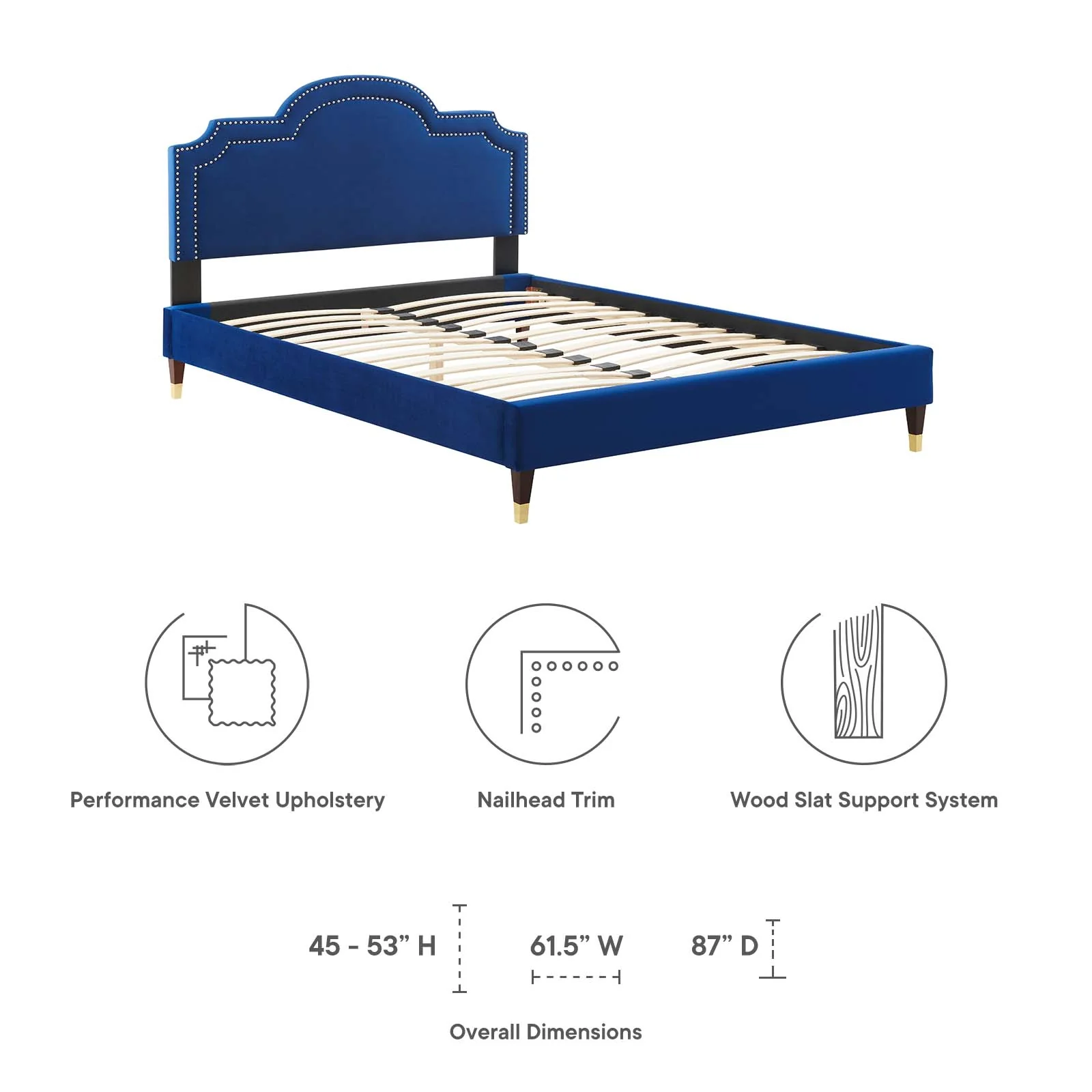 Aviana Performance Velvet Queen Bed By Modway - MOD-6824 - Image 32