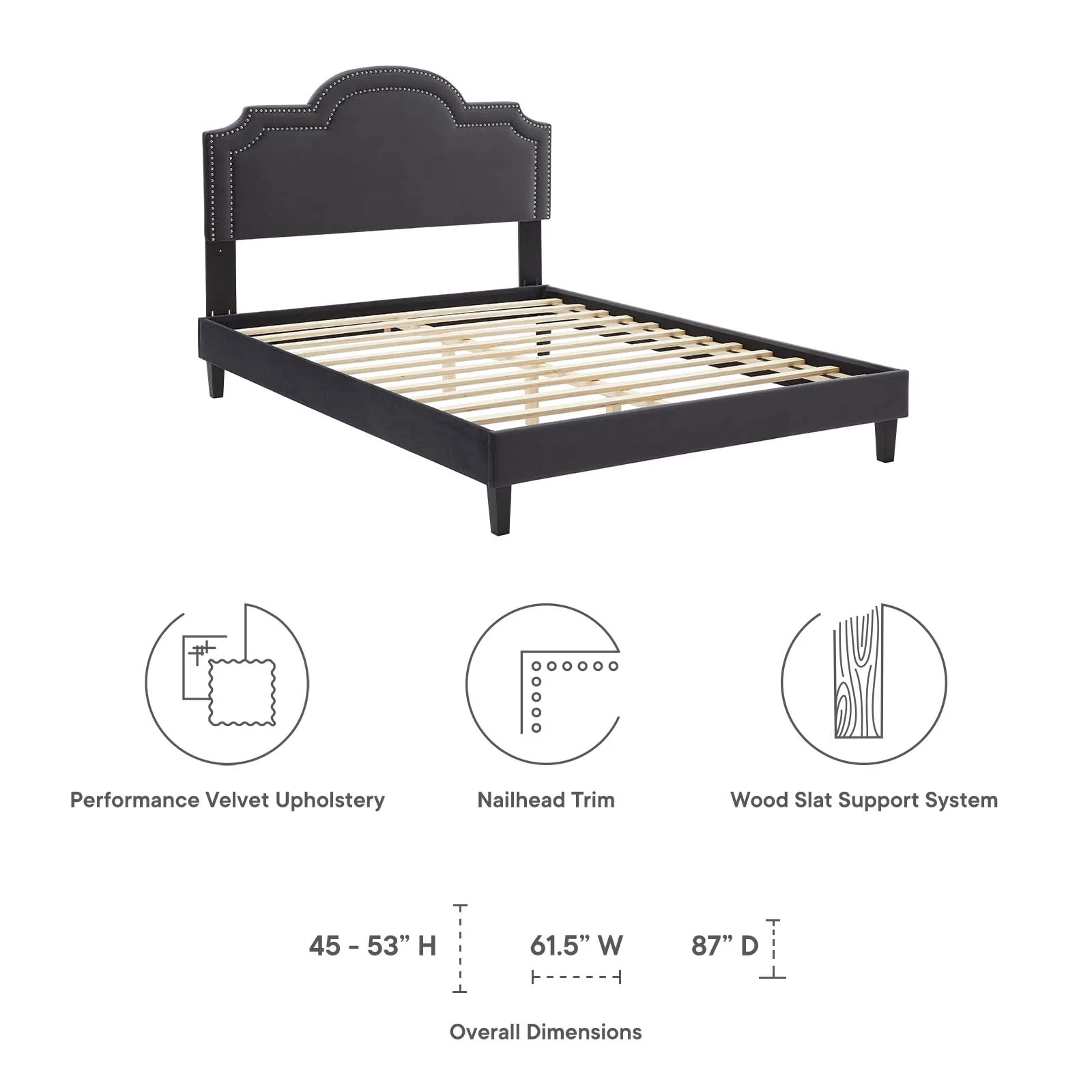 Aviana Performance Velvet Queen Bed By Modway - MOD-6829 - Image 10
