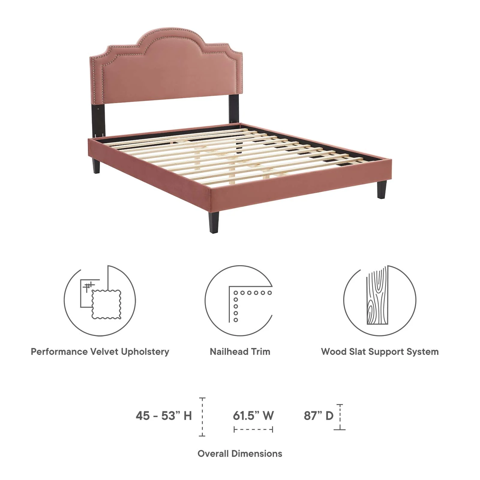 Aviana Performance Velvet Queen Bed By Modway - MOD-6829 - Image 21