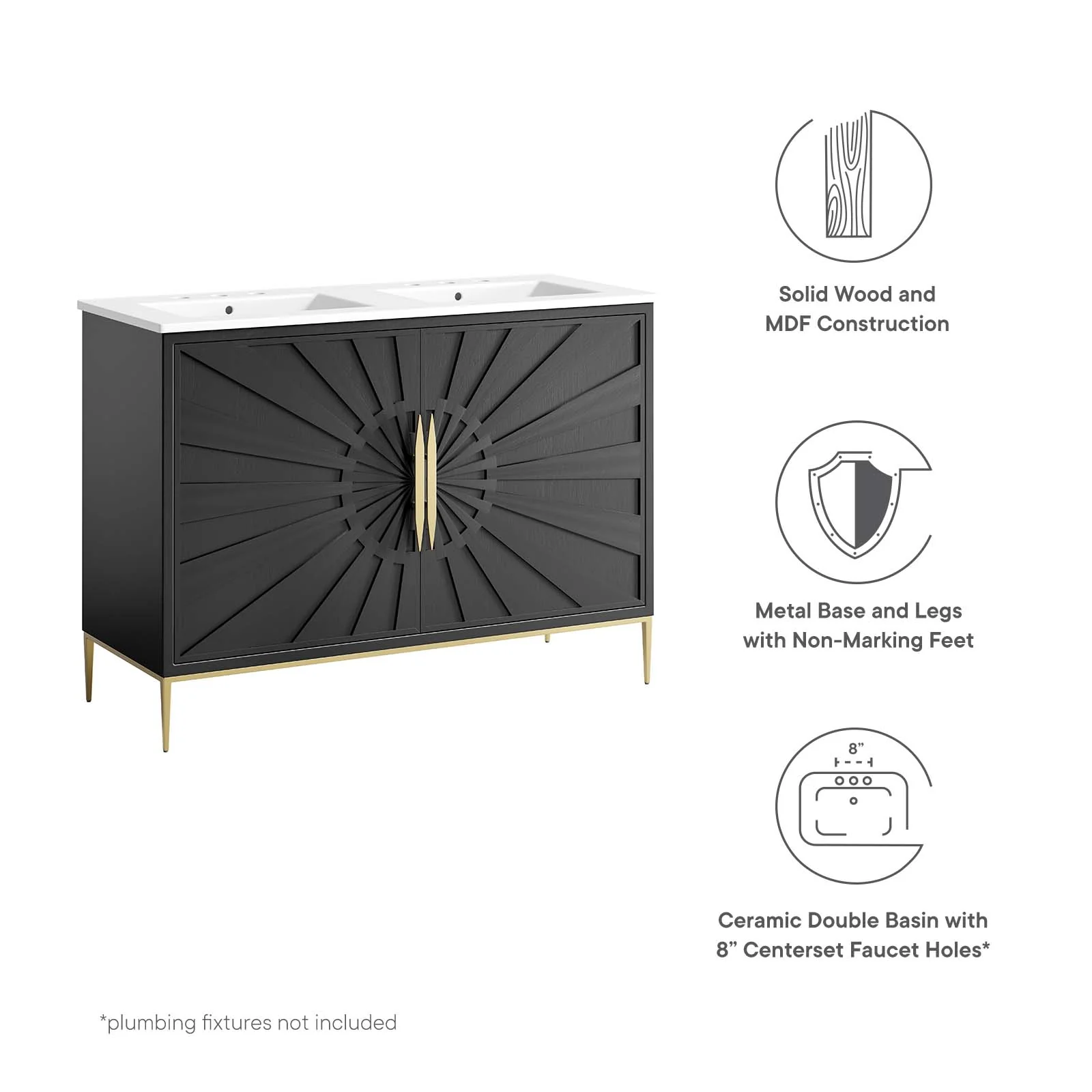 Awaken 48" Double Sink Bathroom Vanity By Modway - EEI-6305 - Image 10