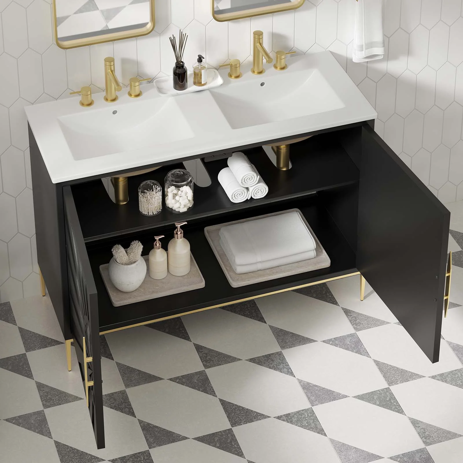 Awaken 48" Double Sink Bathroom Vanity By Modway - EEI-6305 - Image 3