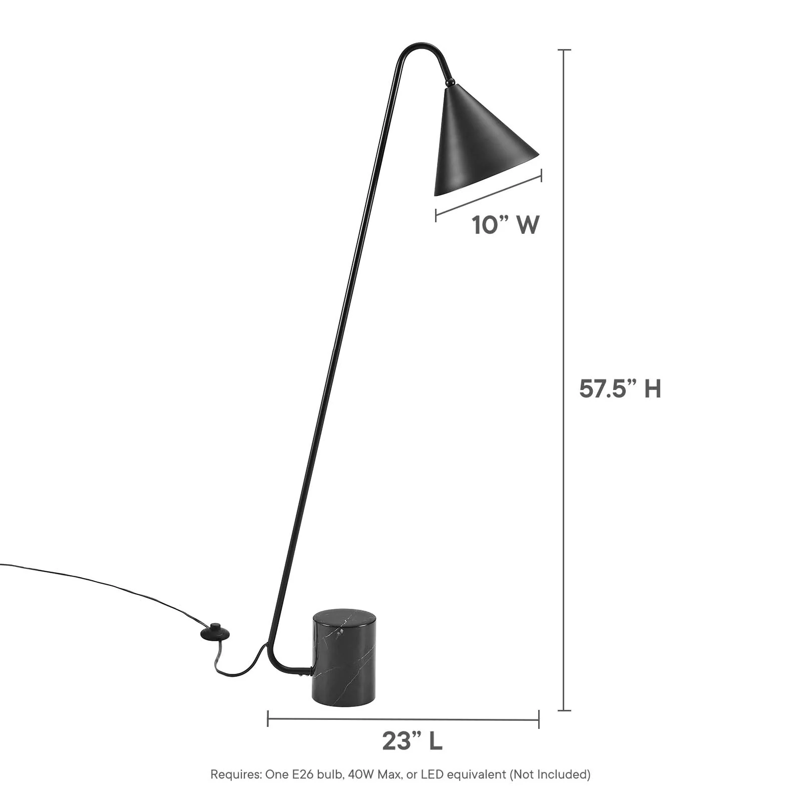 Ayla Marble Base Floor Lamp By Modway - EEI-6531 - Image 9