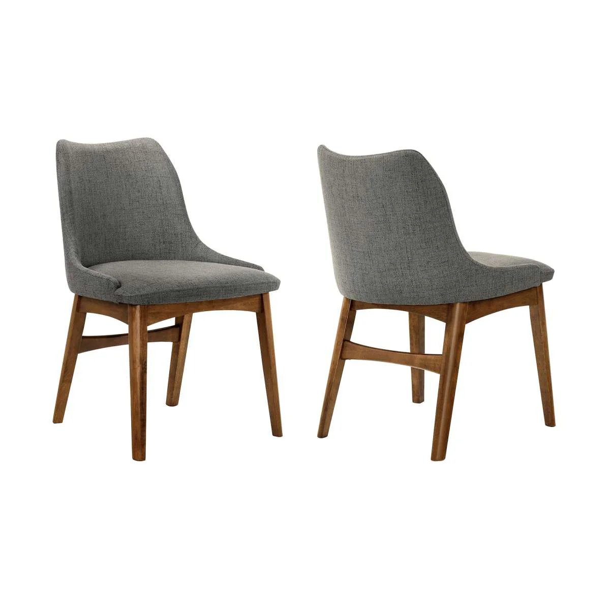 Azalea Blue Fabric and Walnut Wood Dining Side Chairs - Set of 2 By Armen Living - Image 10