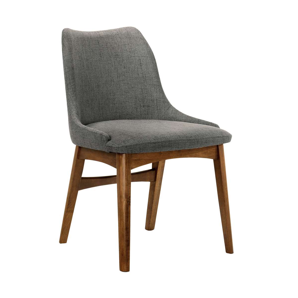 Azalea Blue Fabric and Walnut Wood Dining Side Chairs - Set of 2 By Armen Living - Image 11
