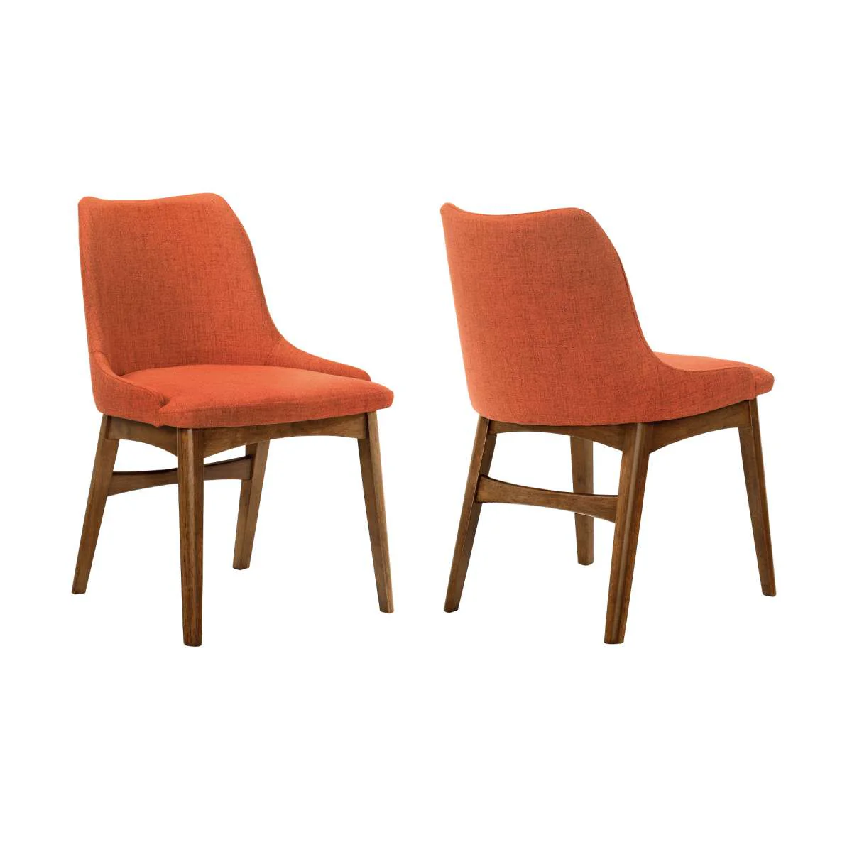 Azalea Blue Fabric and Walnut Wood Dining Side Chairs - Set of 2 By Armen Living - Image 18