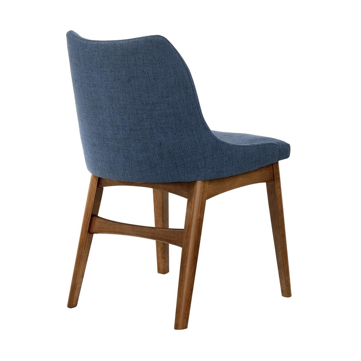 Azalea Blue Fabric and Walnut Wood Dining Side Chairs - Set of 2 By Armen Living - Image 5