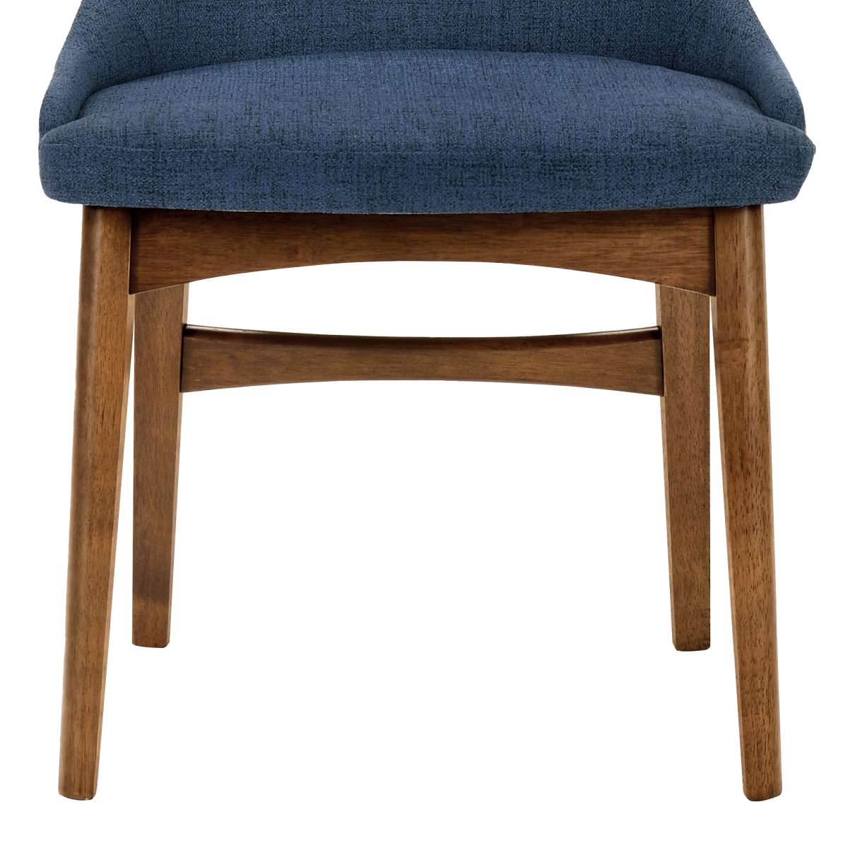 Azalea Blue Fabric and Walnut Wood Dining Side Chairs - Set of 2 By Armen Living - Image 8