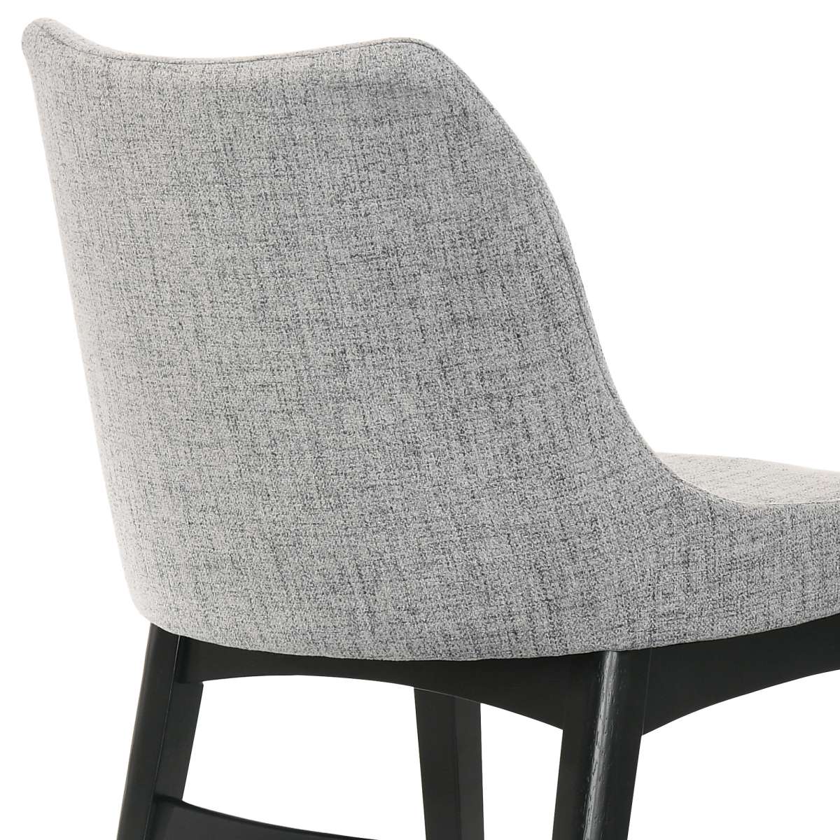 Azalea Gray Fabric and Black Wood Dining Side Chairs - Set of 2 By Armen Living - Image 6