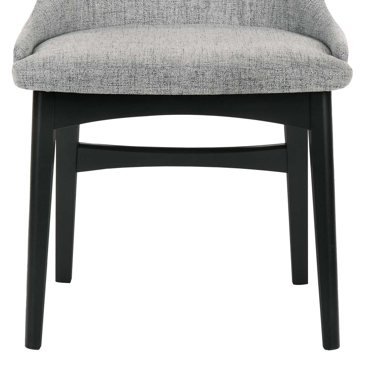 Azalea Gray Fabric and Black Wood Dining Side Chairs - Set of 2 By Armen Living - Image 7