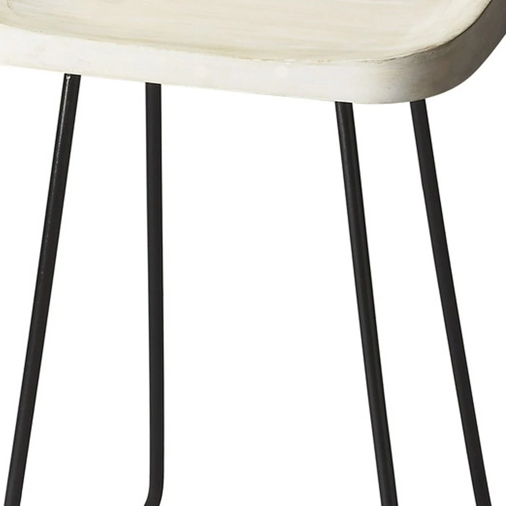 Backless Wood Counter Stool By Homeroots - Image 5