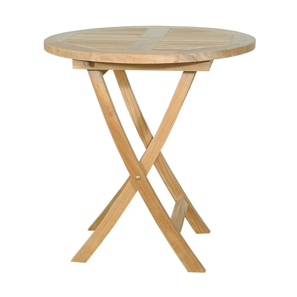 Bahama 27" Round Bistro Folding Table By Anderson Teak - Image 2