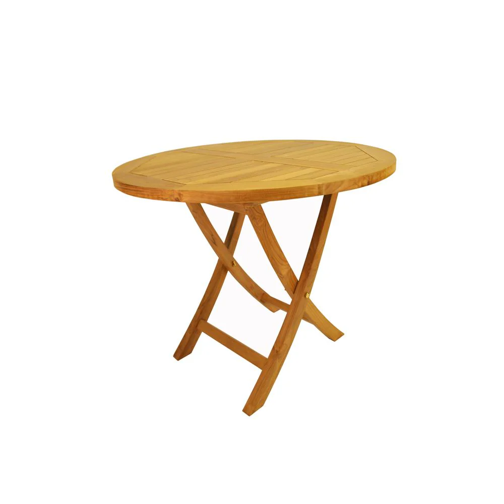 Bahama 35" Round Bistro Folding Table By Anderson Teak - Image 2