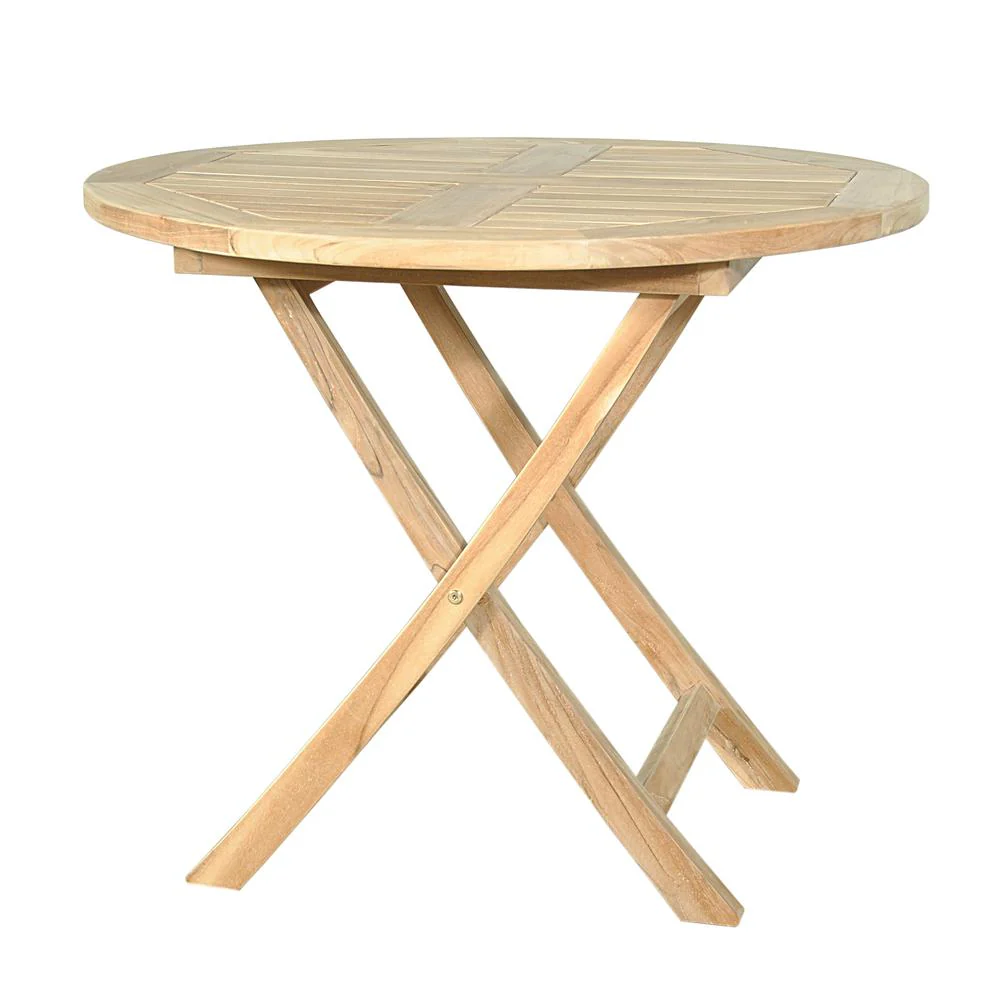 Bahama 35" Round Bistro Folding Table By Anderson Teak - Image 3