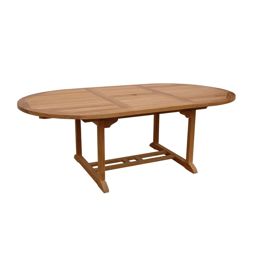 Bahama 87" Oval Extension Table Extra Thick Wood By Anderson Teak - Image 3