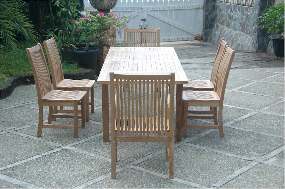 Bahama 95" Rectangular Table W/ Double Leaf Extensions By Anderson Teak - Image 5