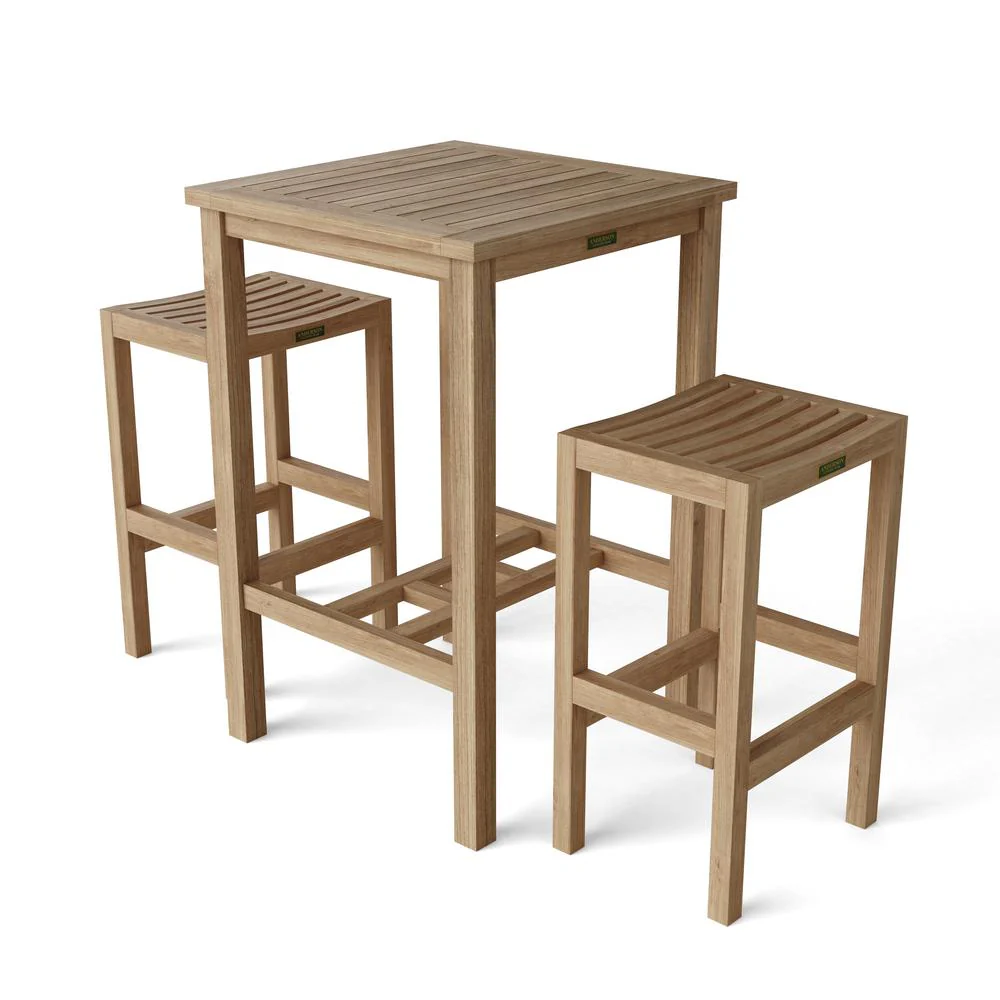 Bahama Montego 3-Pieces Square Bar Set By Anderson Teak - Image 2