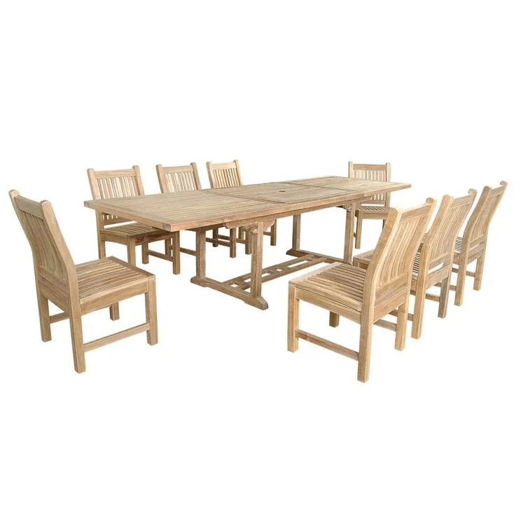 Bahama Sahara 9-Pieces 10' Rectangular Dining Set By Anderson Teak - Image 3