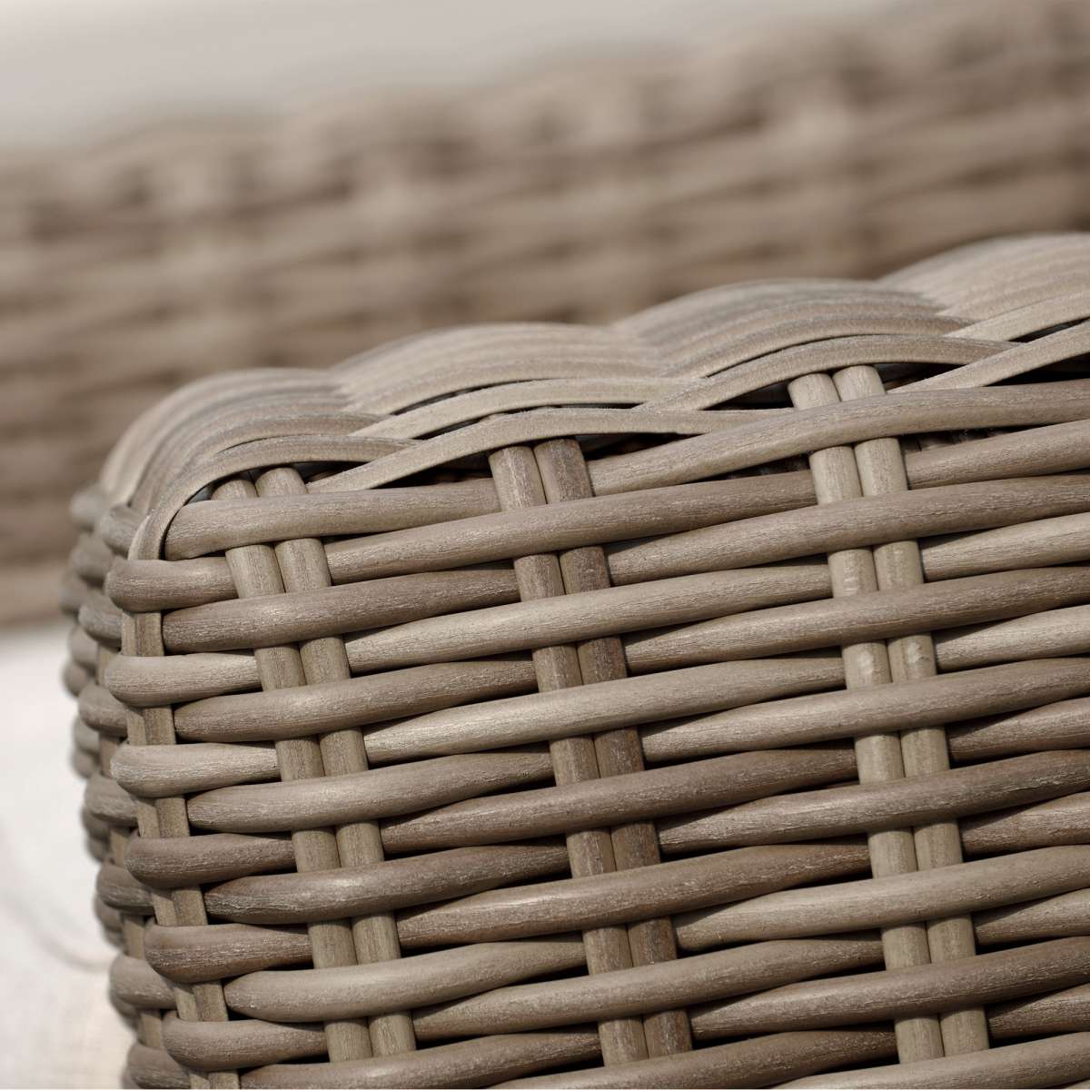 Bahamas Outdoor 4 Piece Wicker & Teak Sofa Seating Set with Beige Olefin By Armen Living - Image 9