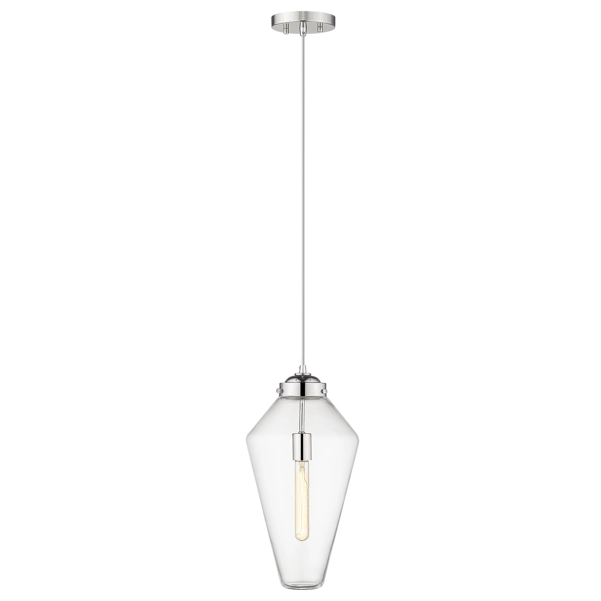 Ballina 1-Light Polished Nickel Mini-Pendant By Homeroots - 398247 - Image 2