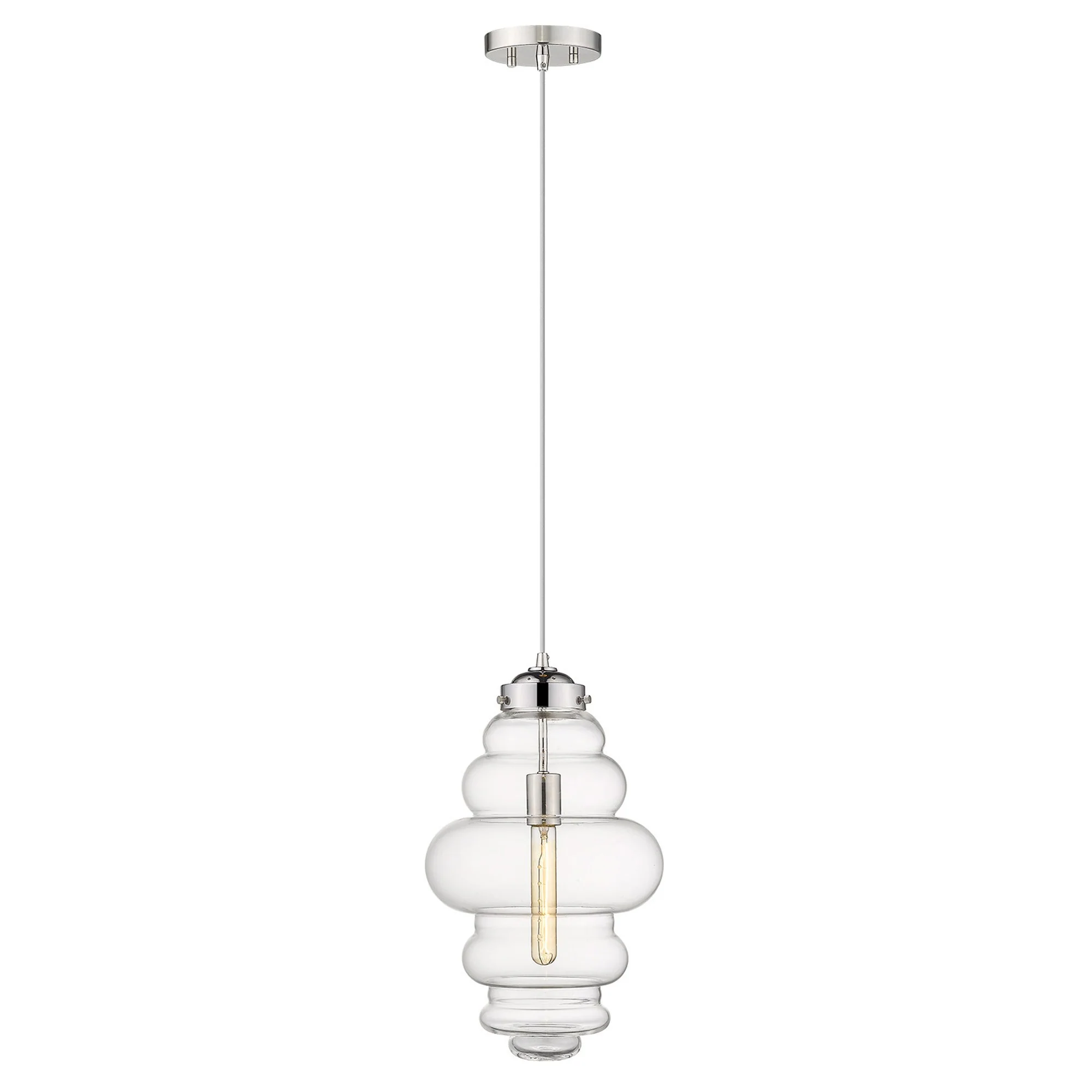 Ballina 1-Light Polished Nickel Mini-Pendant By Homeroots - 398248 - Image 2