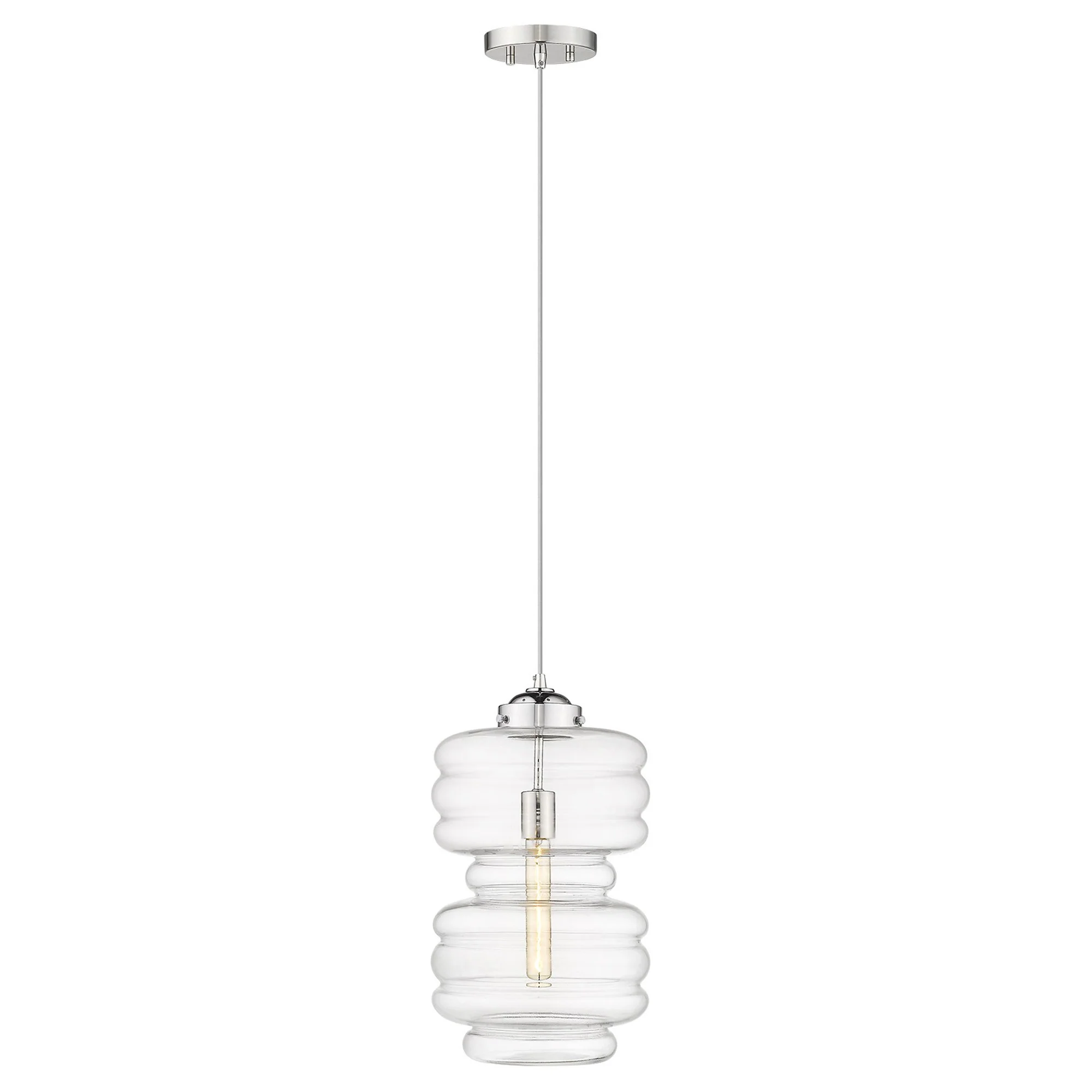 Ballina 1-Light Polished Nickel Mini-Pendant By Homeroots - 398249 - Image 2