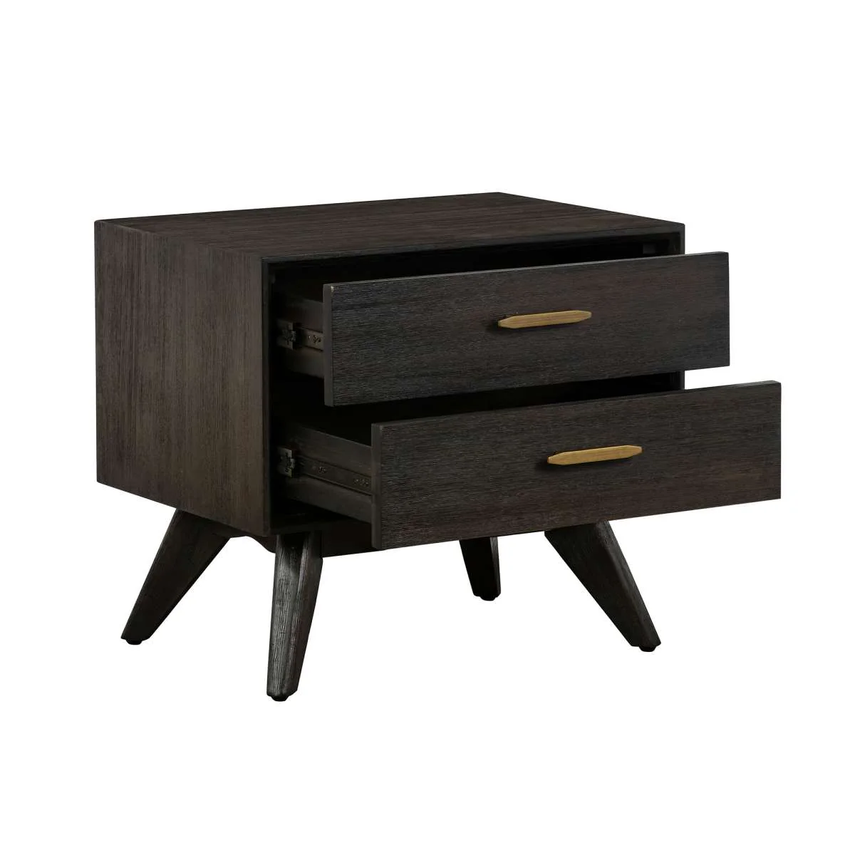 Baly 3 Piece Acacia King Loft Bed and Nightstands Bedroom Set By Armen Living - Image 4