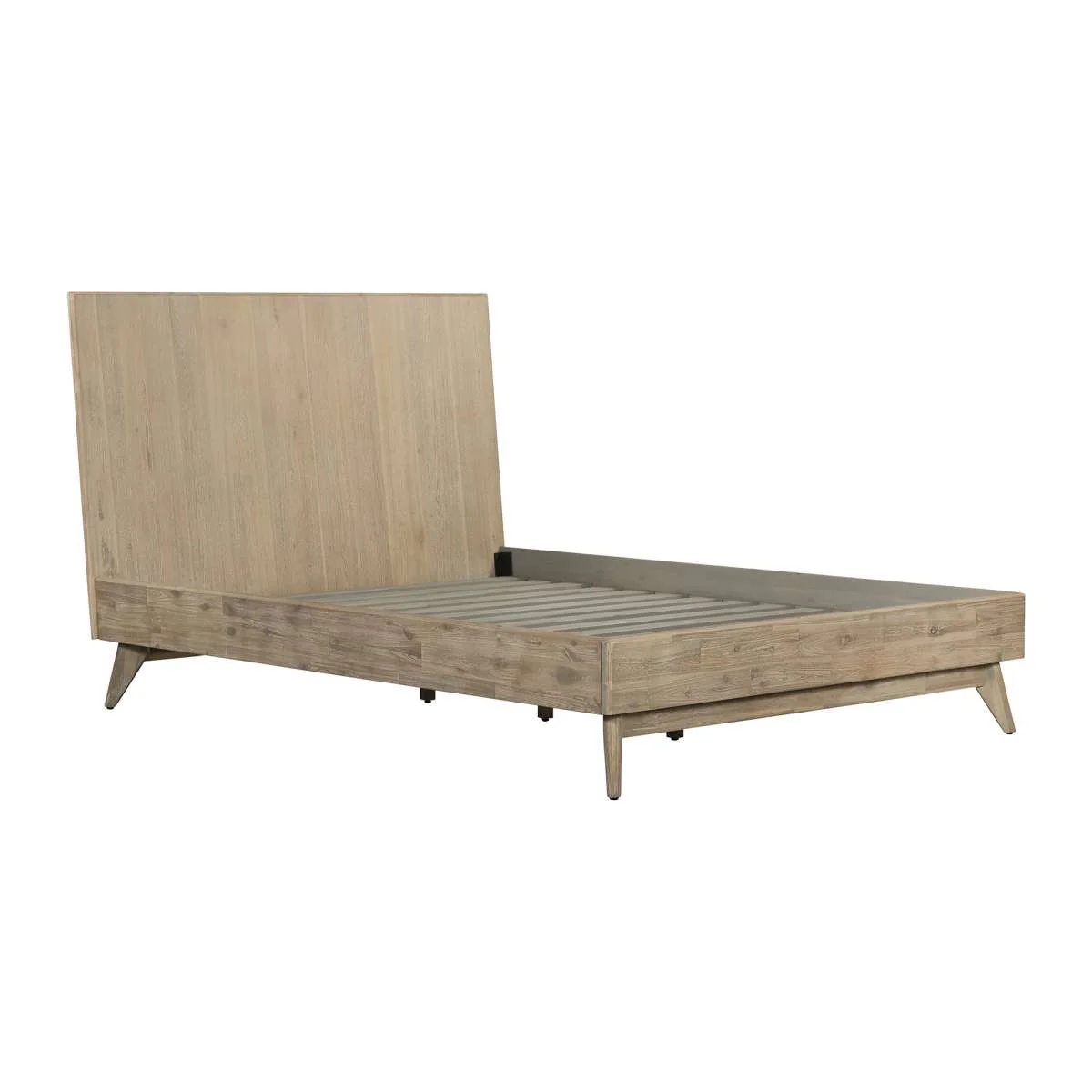 Baly 3 Piece Acacia King Platform Bed and Nightstands Bedroom Set By Armen Living - Image 6
