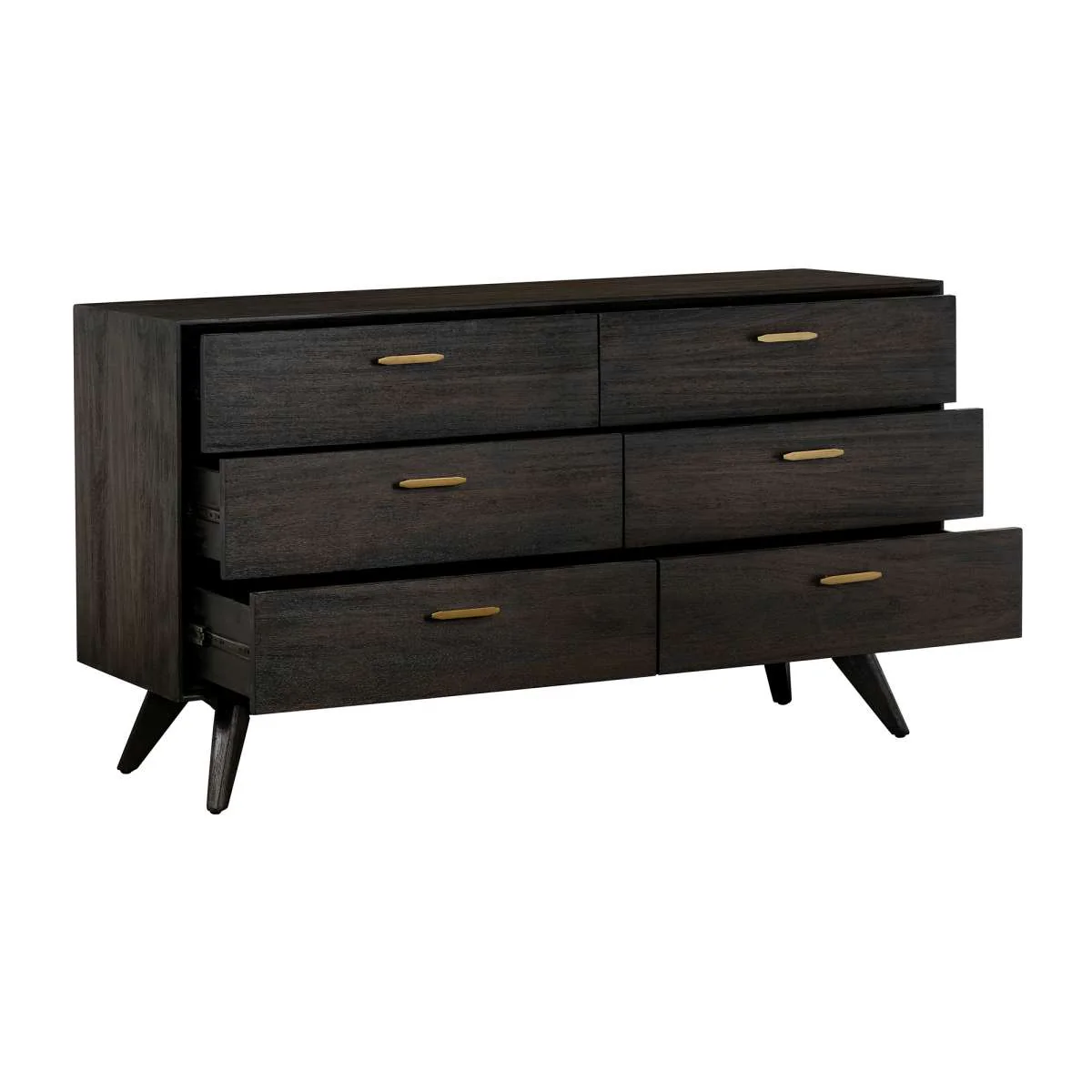 Baly 4 Piece Acacia King Loft Bedroom Set with Dresser and Nightstands By Armen Living - Image 7