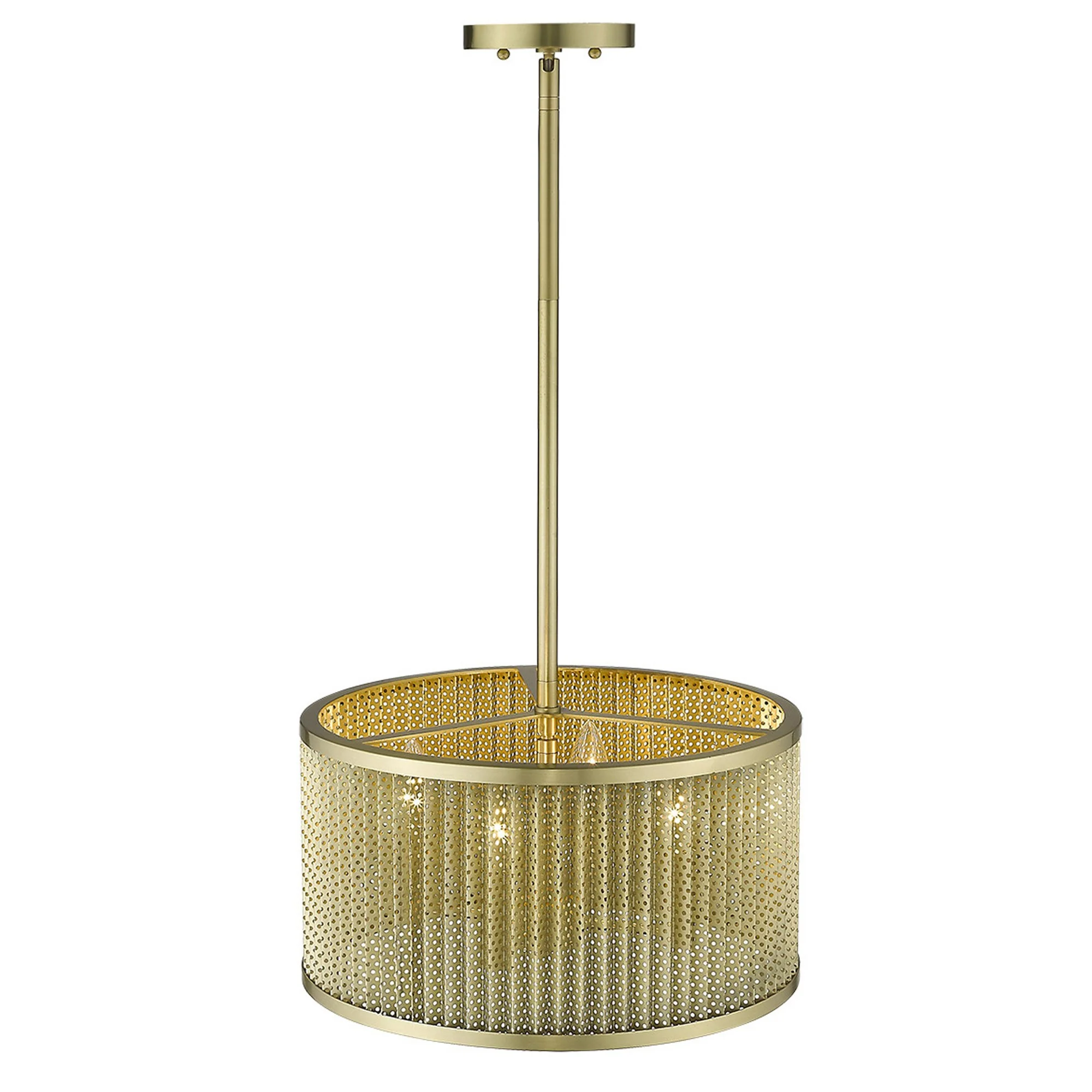 Basetti 4-Light Gold Convertible Pendant By Homeroots - Image 3