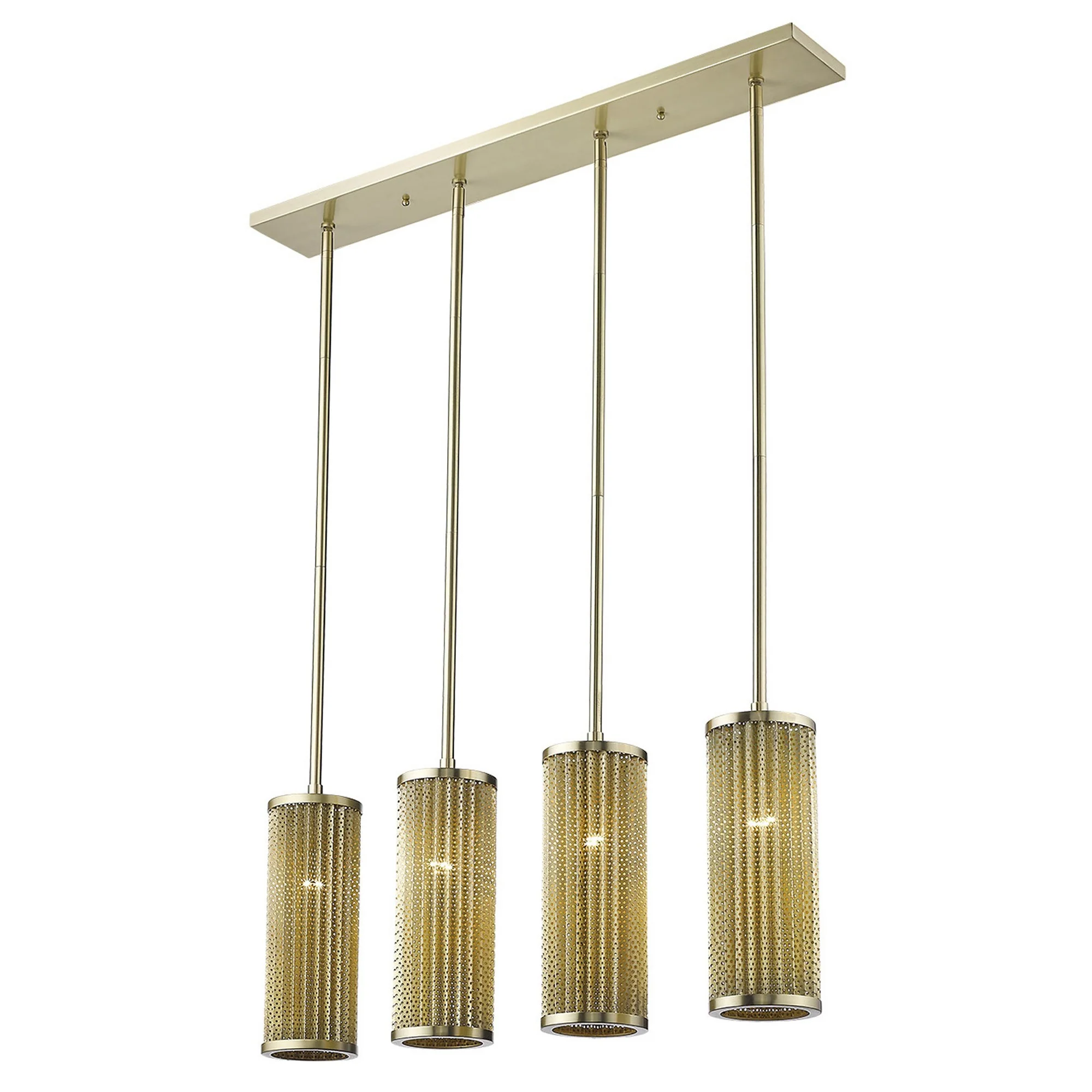 Basetti 4-Light Gold Pendant By Homeroots - Image 4