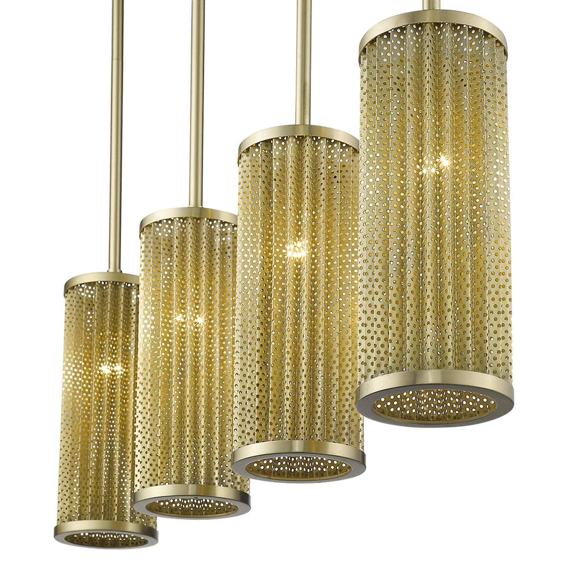 Basetti 4-Light Gold Pendant By Homeroots - Image 5