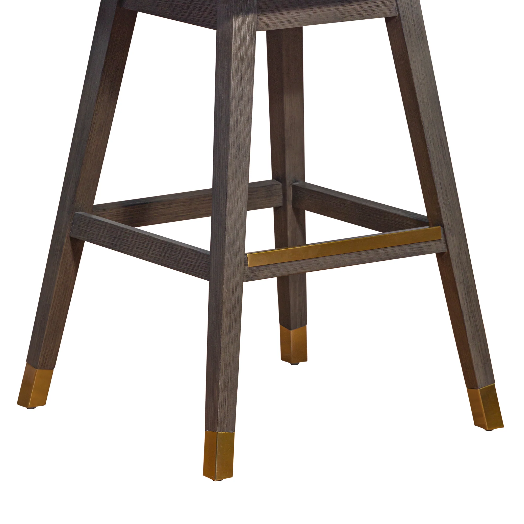 Basila Swivel Bar Stool in Grey Oak Wood Finish with Grey Fabric By Armen Living - Image 8