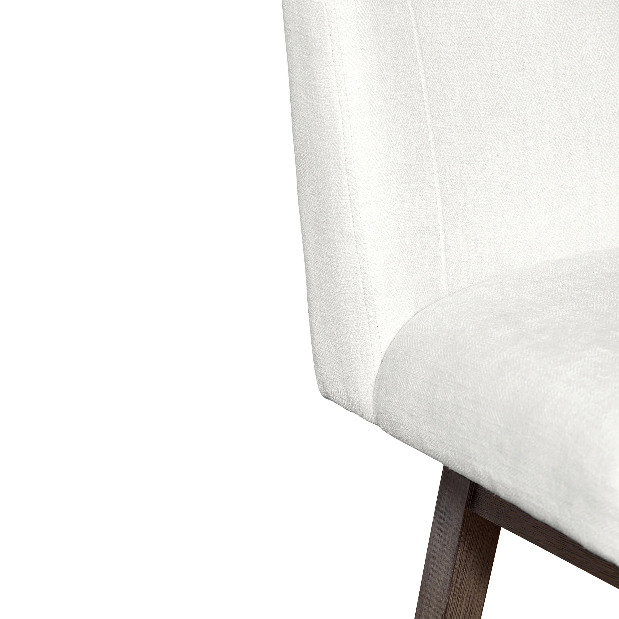 Basila Swivel Counter Stool in Grey Oak Wood Finish with Pearl Fabric By Armen Living - Image 10