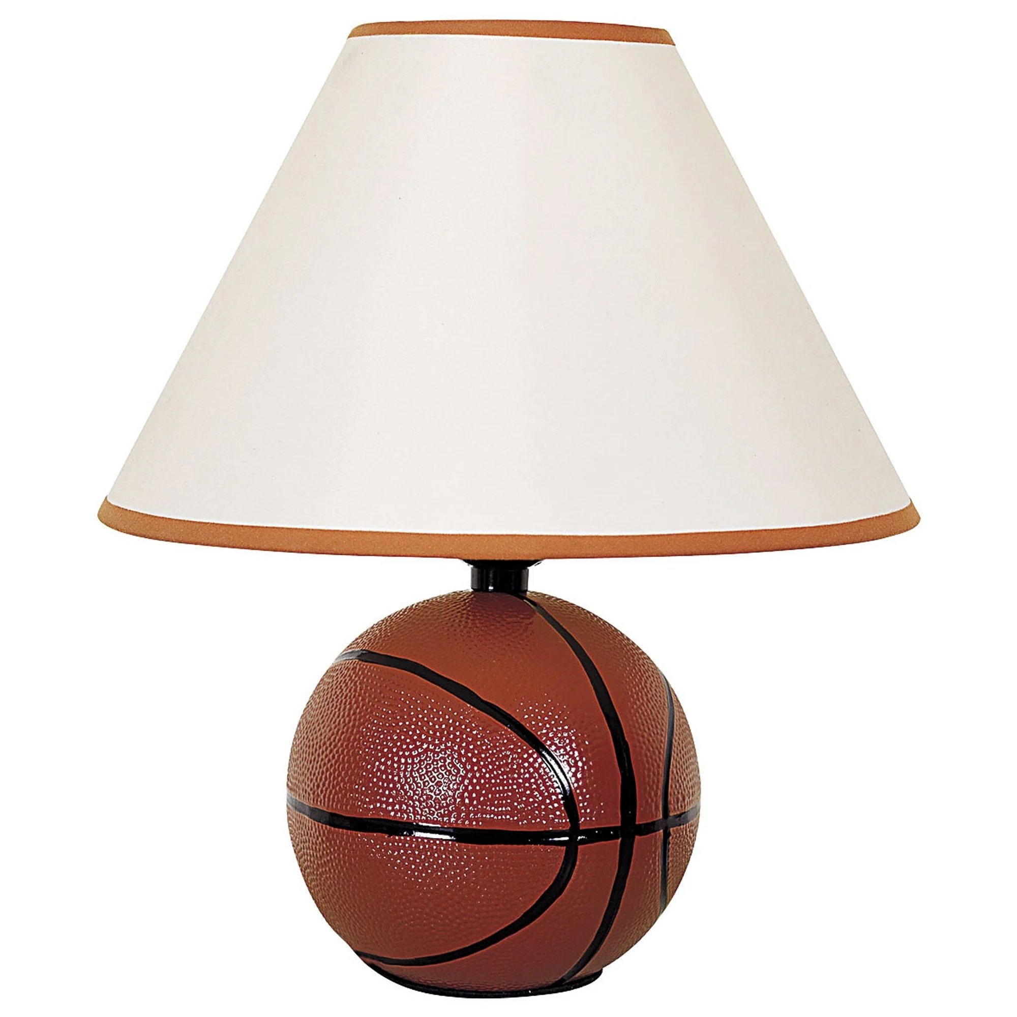 Basketball Shaped Table Lamp with White Shade By Homeroots - Image 2