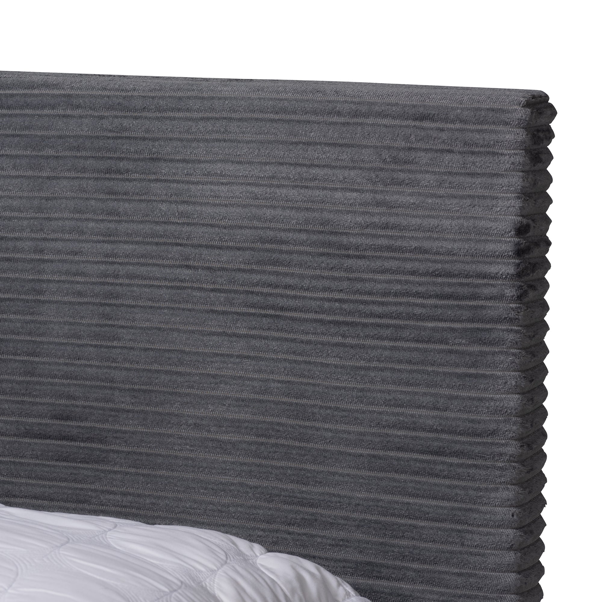 Baxton Studio Abberton Modern and Contemporary Black Velvet and Gold Metal Queen Size Panel Bed - Image 14