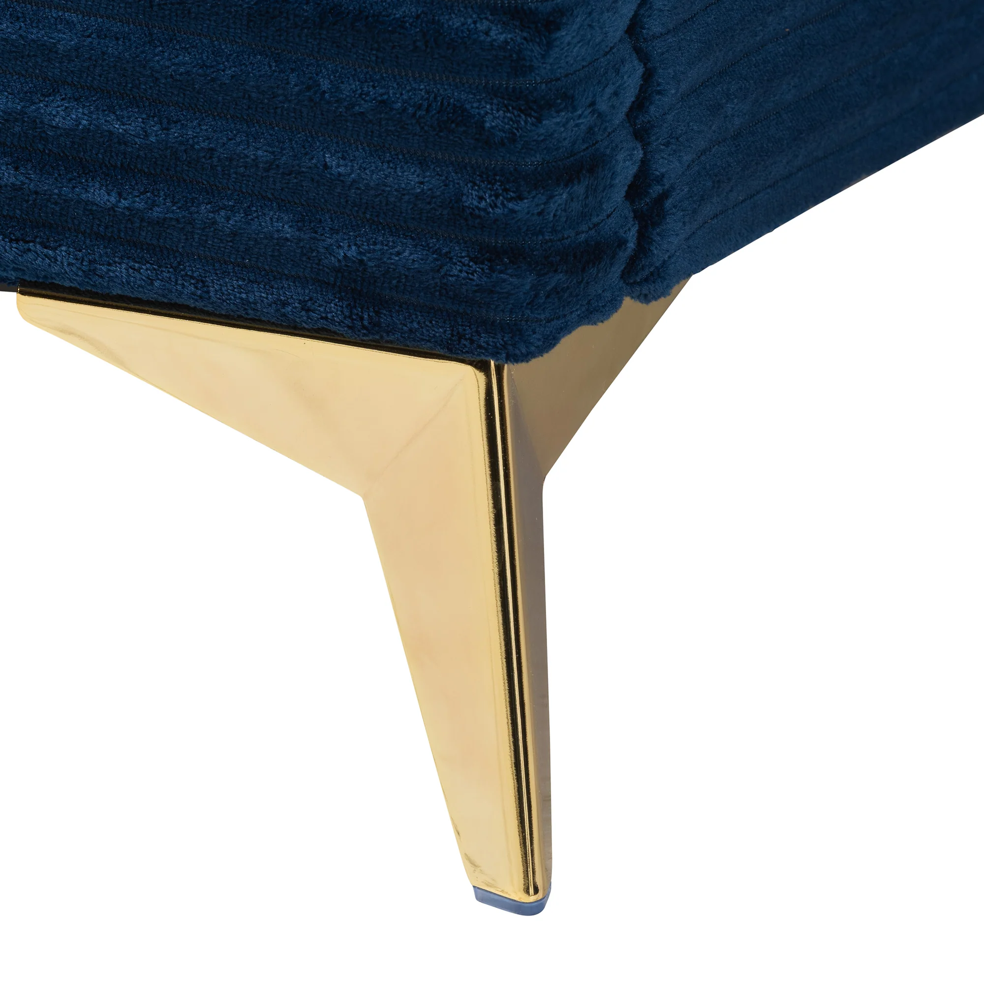 Baxton Studio Abberton Modern and Contemporary Black Velvet and Gold Metal Queen Size Panel Bed - Image 24