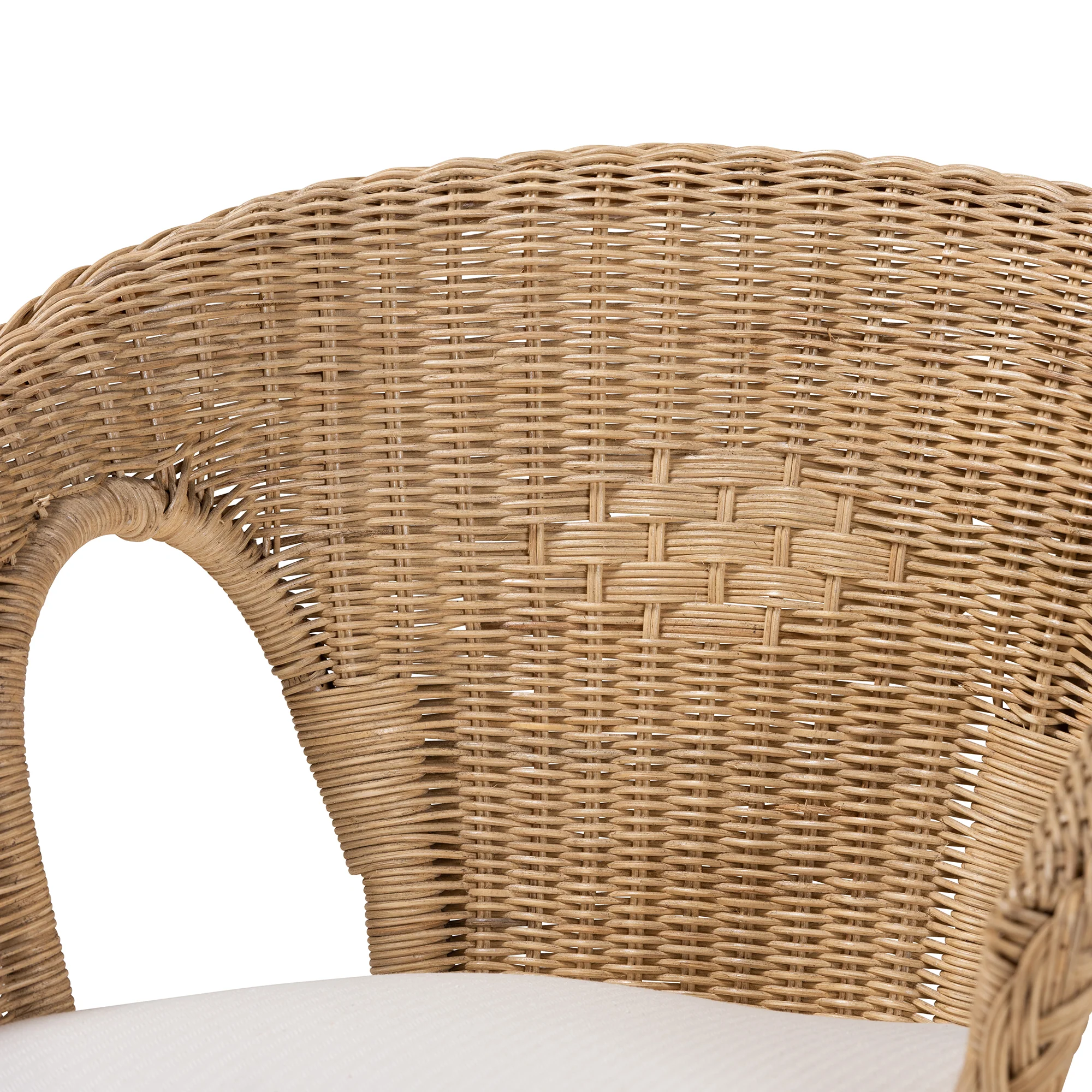 Baxton Studio Abbey Modern Bohemian Natural Brown Antique Rattan 3-Piece Living Room Set - Image 6