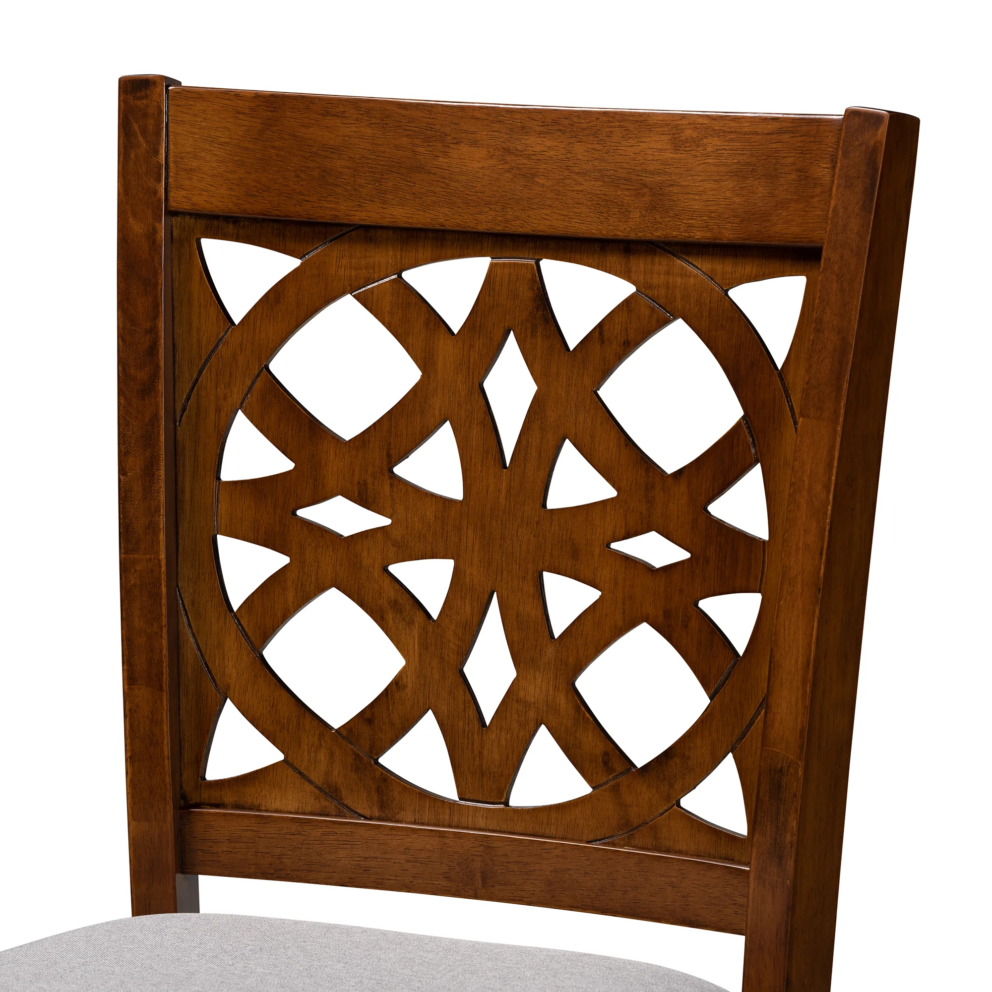 Baxton Studio Abigail Modern Beige Fabric and Dark Brown Finished Wood 2-Piece Counter Stool Set - Image 14