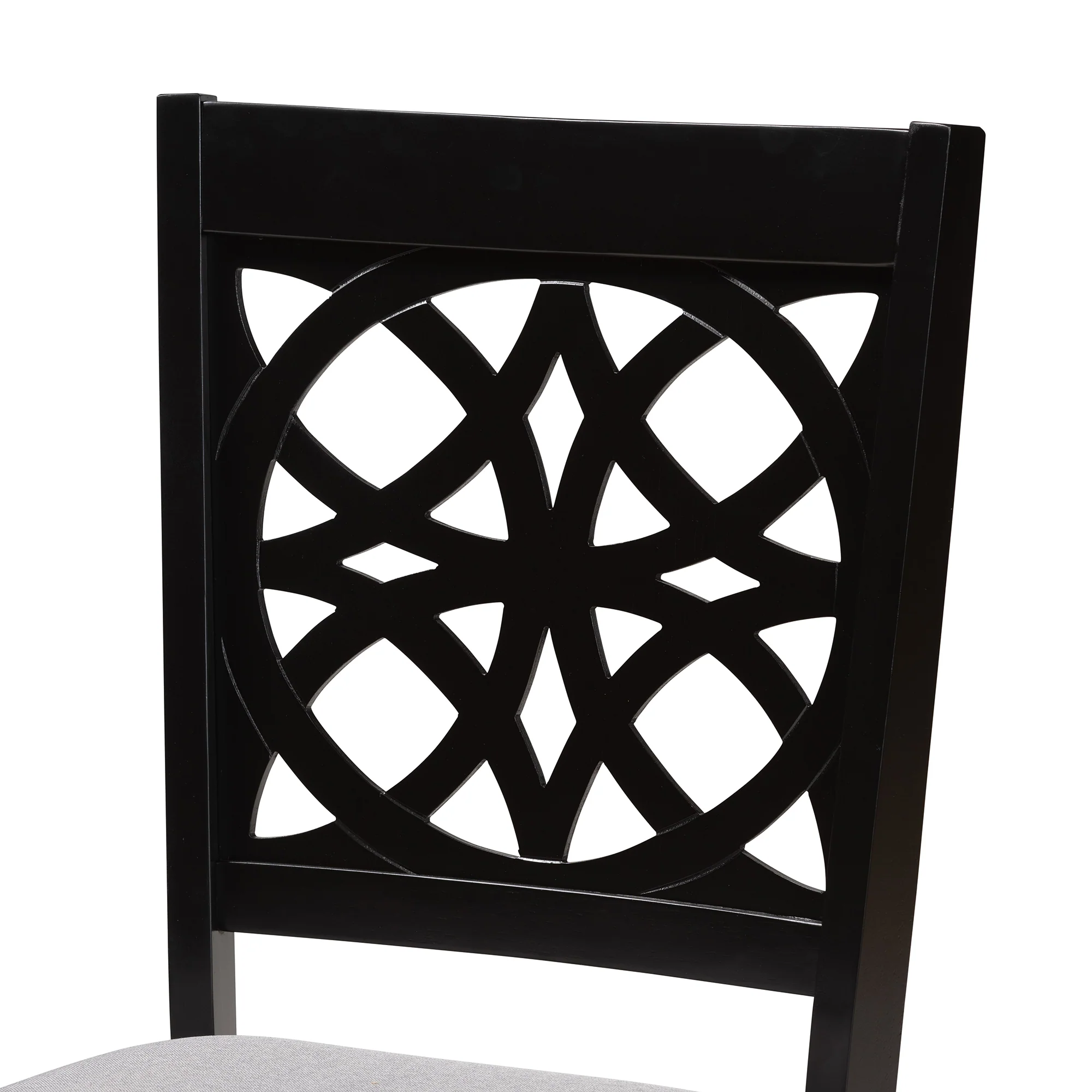 Baxton Studio Abigail Modern Beige Fabric and Dark Brown Finished Wood 2-Piece Dining Chair Set - Image 16