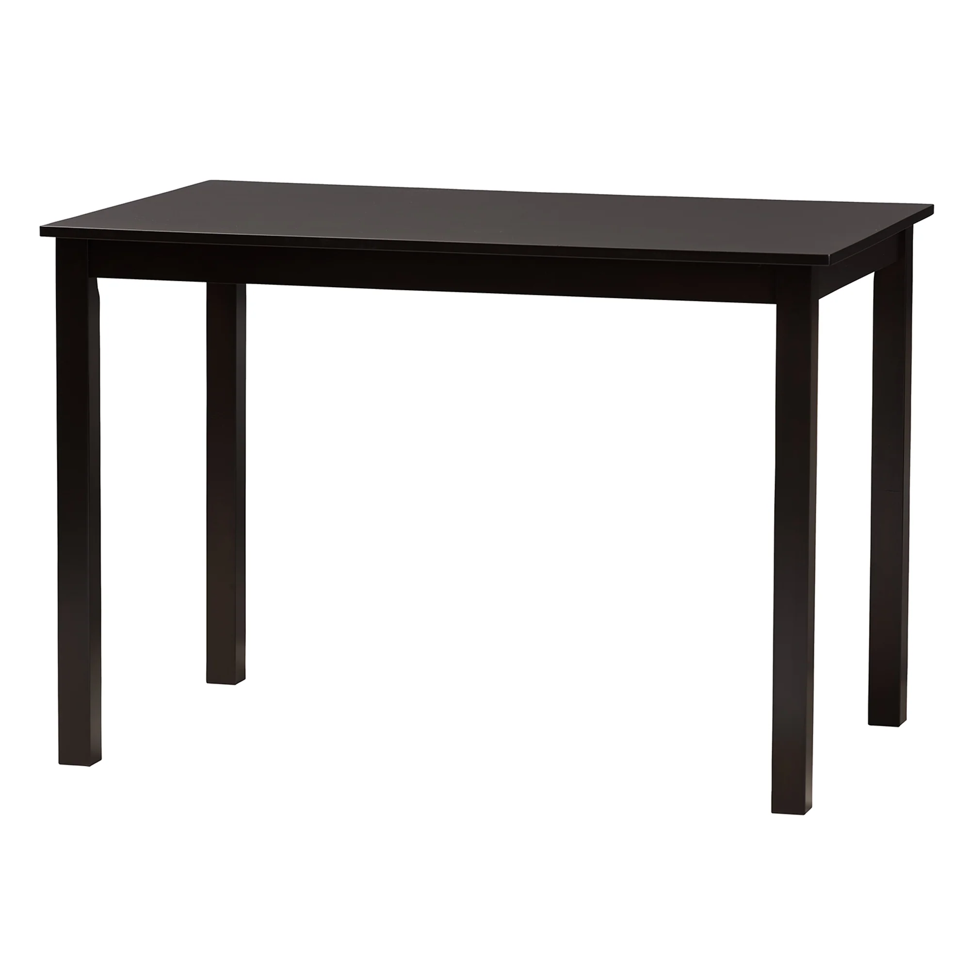 Baxton Studio Abigail Modern Beige Fabric and Dark Brown Finished Wood 5-Piece Dining Set - Image 6