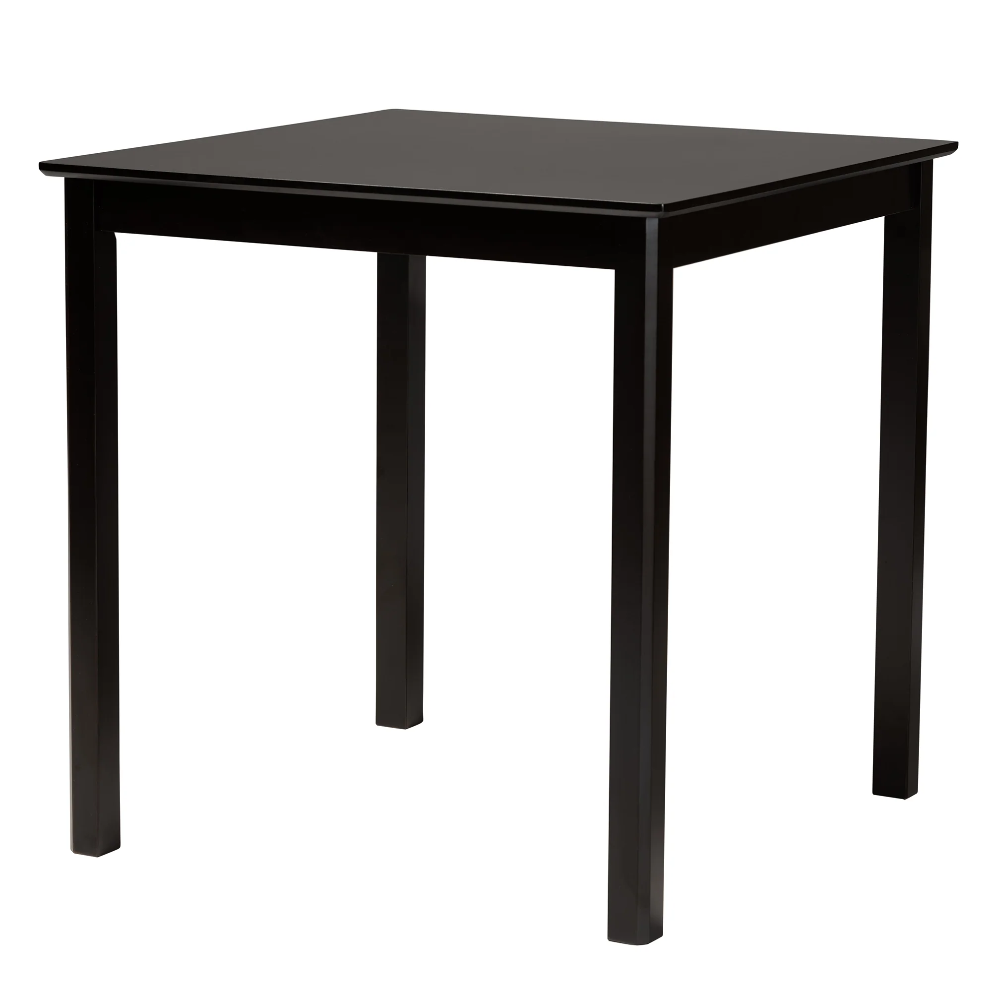 Baxton Studio Abigail Modern Beige Fabric and Dark Brown Finished Wood 5-Piece Pub Set - Image 6