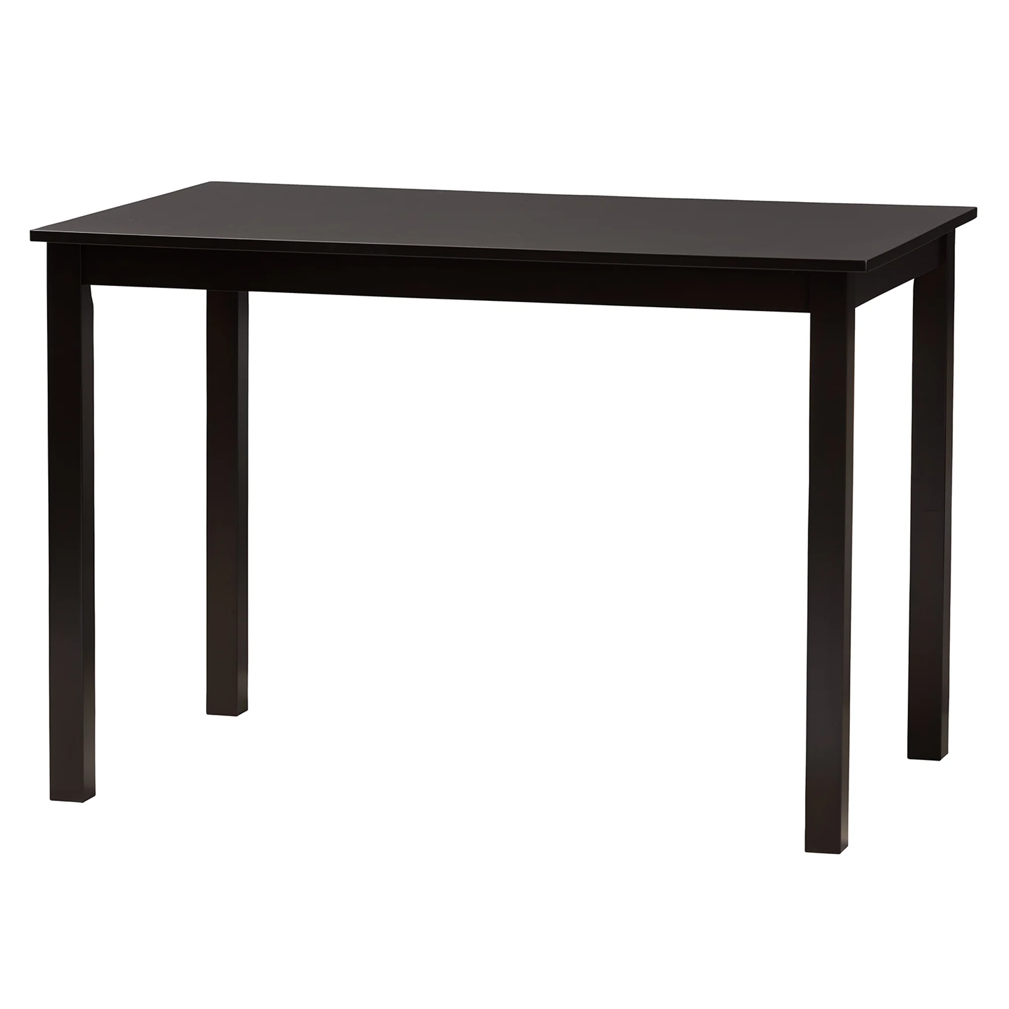 Baxton Studio Abigail Modern Grey Fabric and Dark Brown Finished Wood 5-Piece Dining Set - Image 6