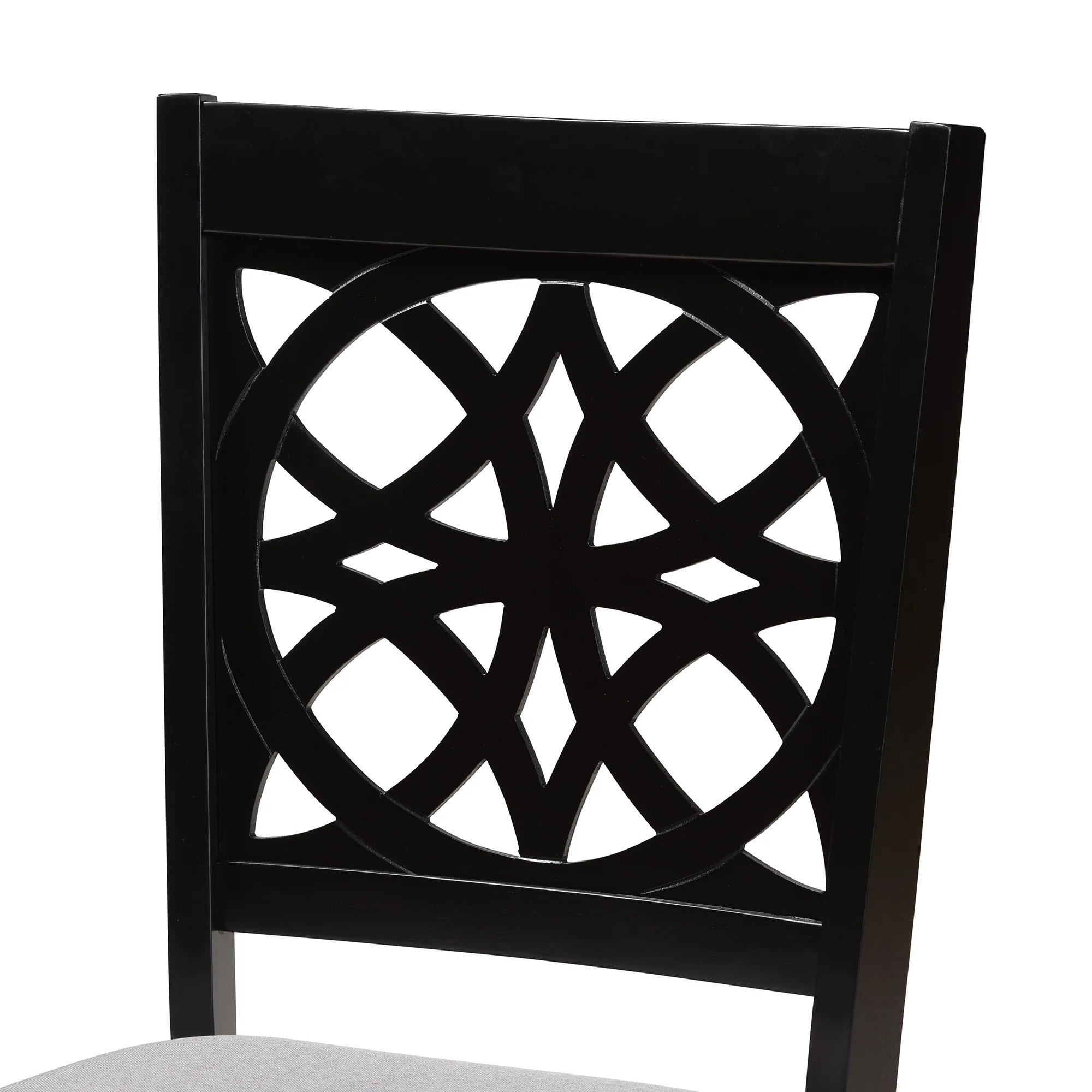 Baxton Studio Abigail Modern Grey Fabric and Dark Brown Finished Wood 5-Piece Dining Set - Image 8