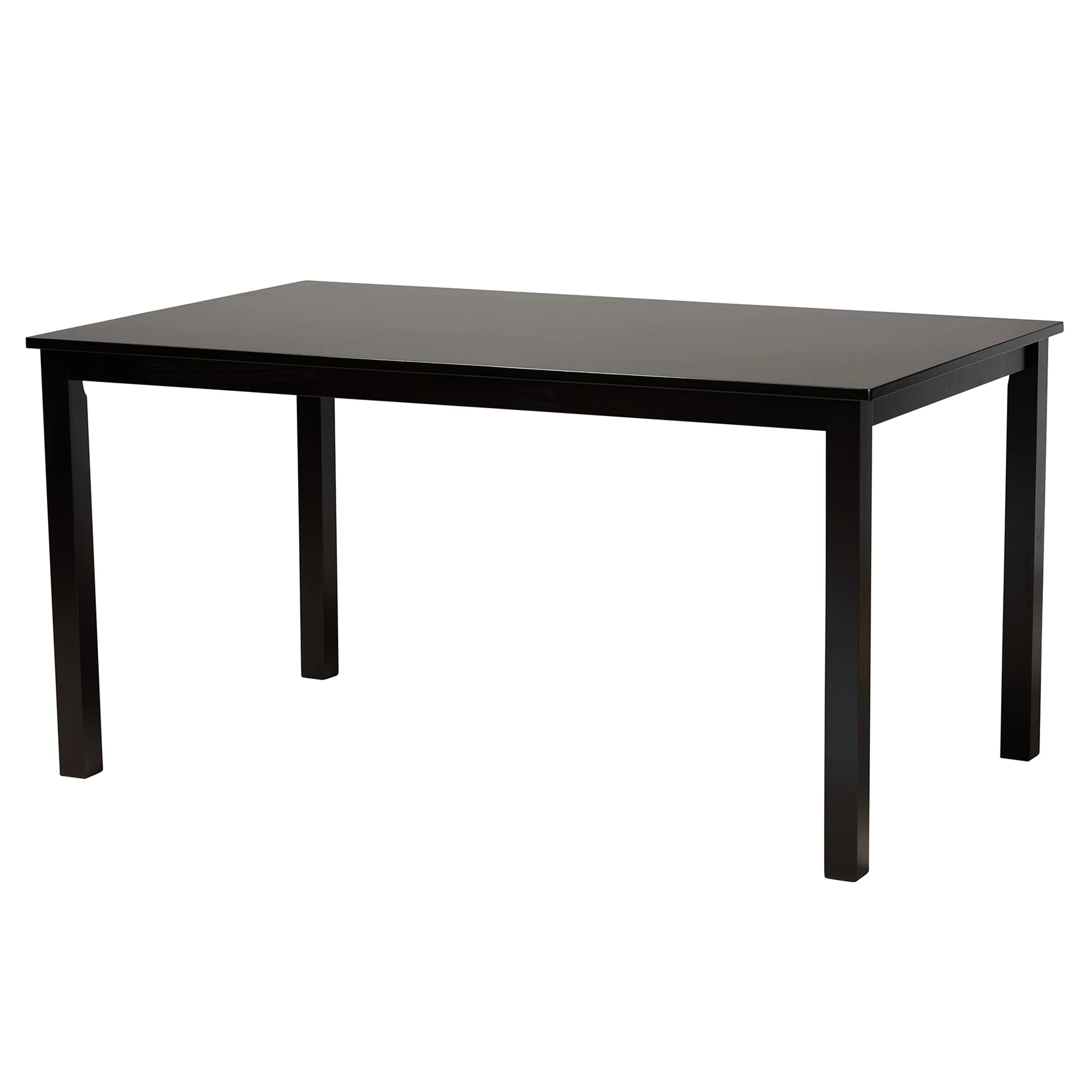 Baxton Studio Abigail Modern Grey Fabric and Dark Brown Finished Wood 6-Piece Dining Set - Image 8