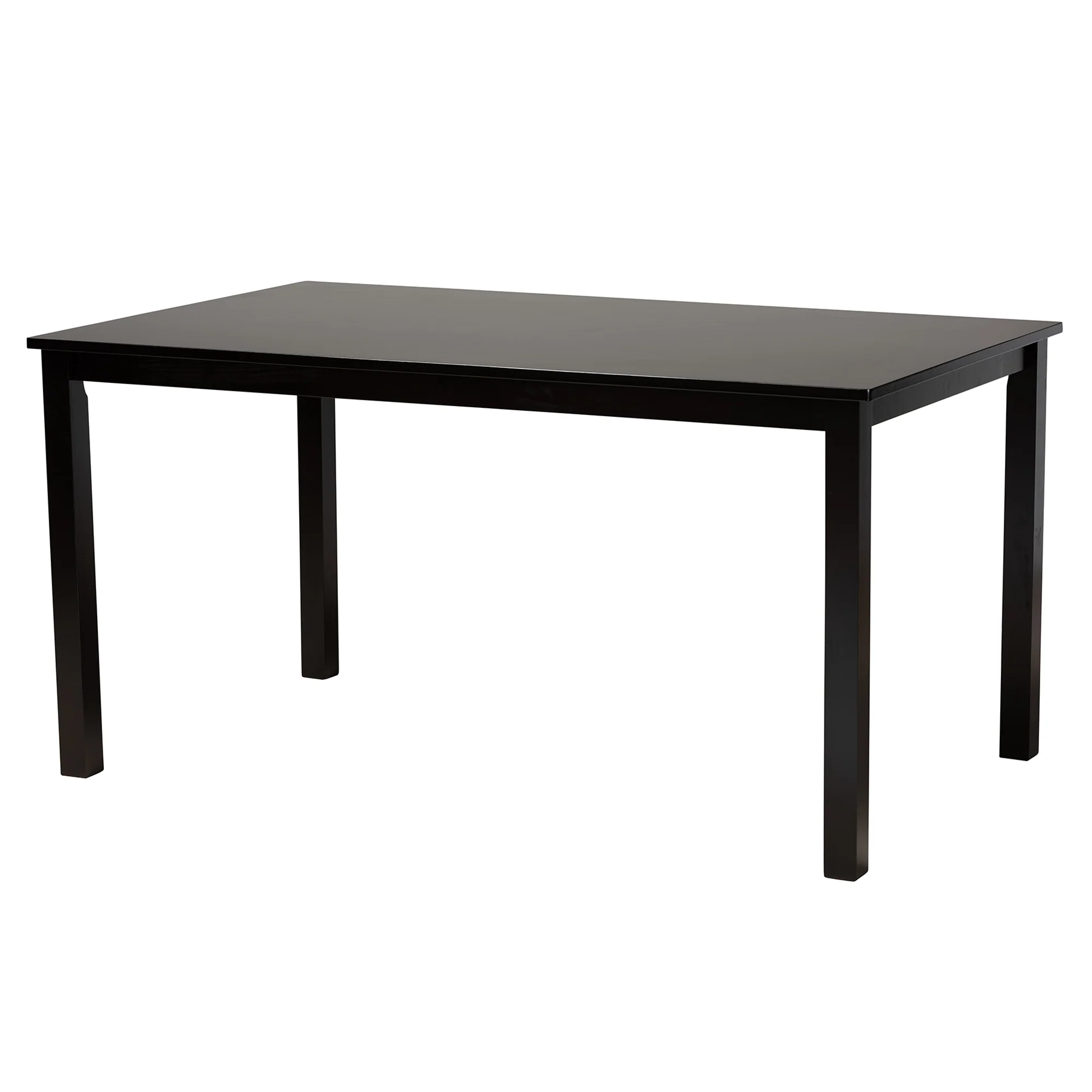 Baxton Studio Abigail Modern Grey Fabric and Dark Brown Finished Wood 7-Piece Dining Set - Image 6