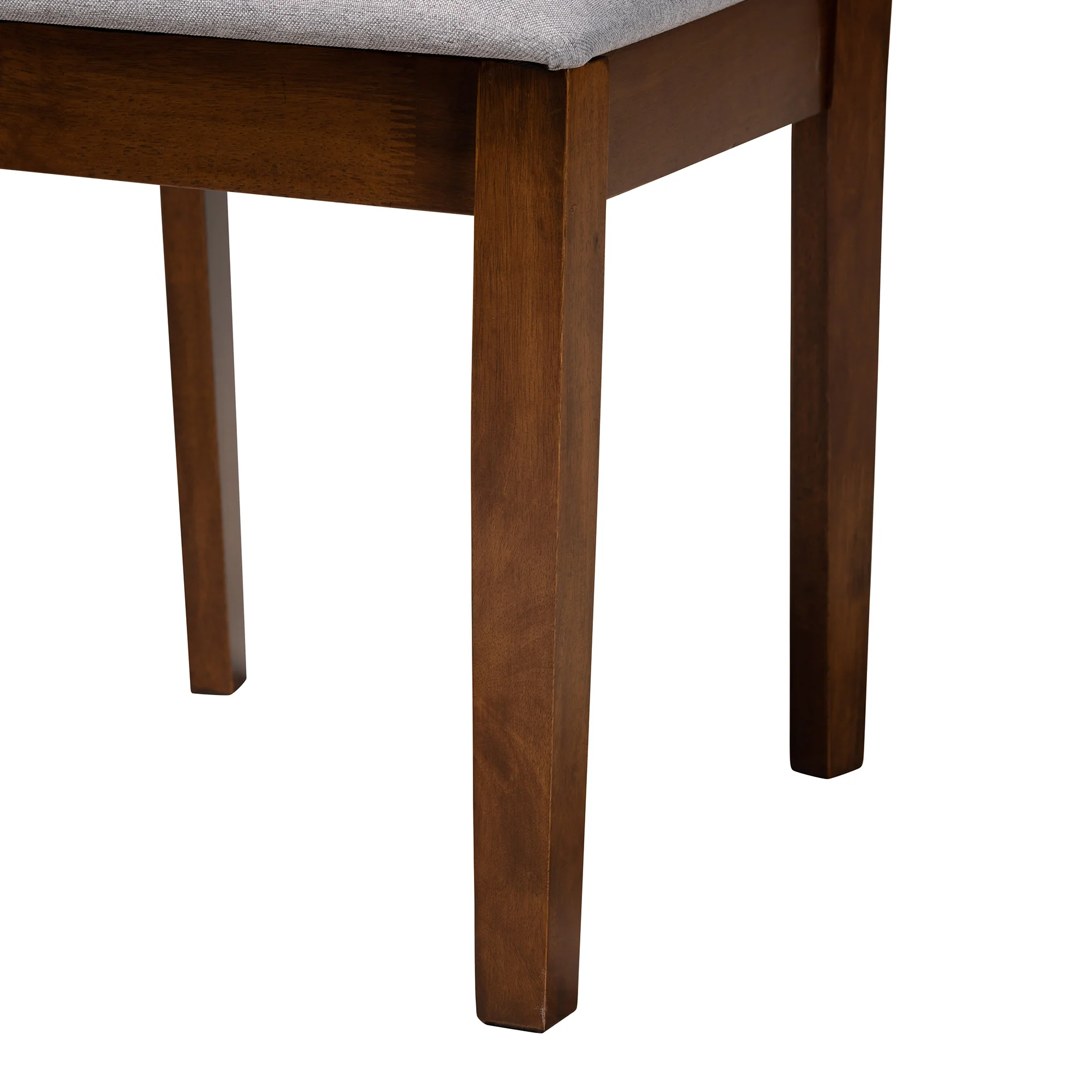 Baxton Studio Abigail Modern Grey Fabric and Walnut Brown Finished Wood 7-Piece Dining Set - Image 9