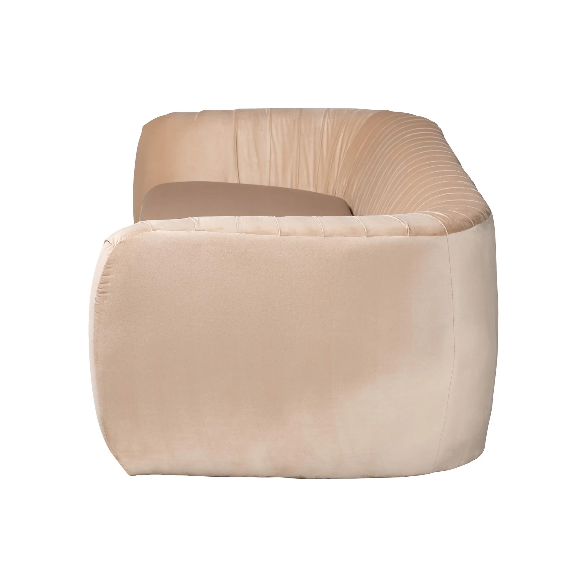 Baxton Studio Adanna Glam and Luxe Champagne Beige Velvet Fabric Sofa - Image 6
