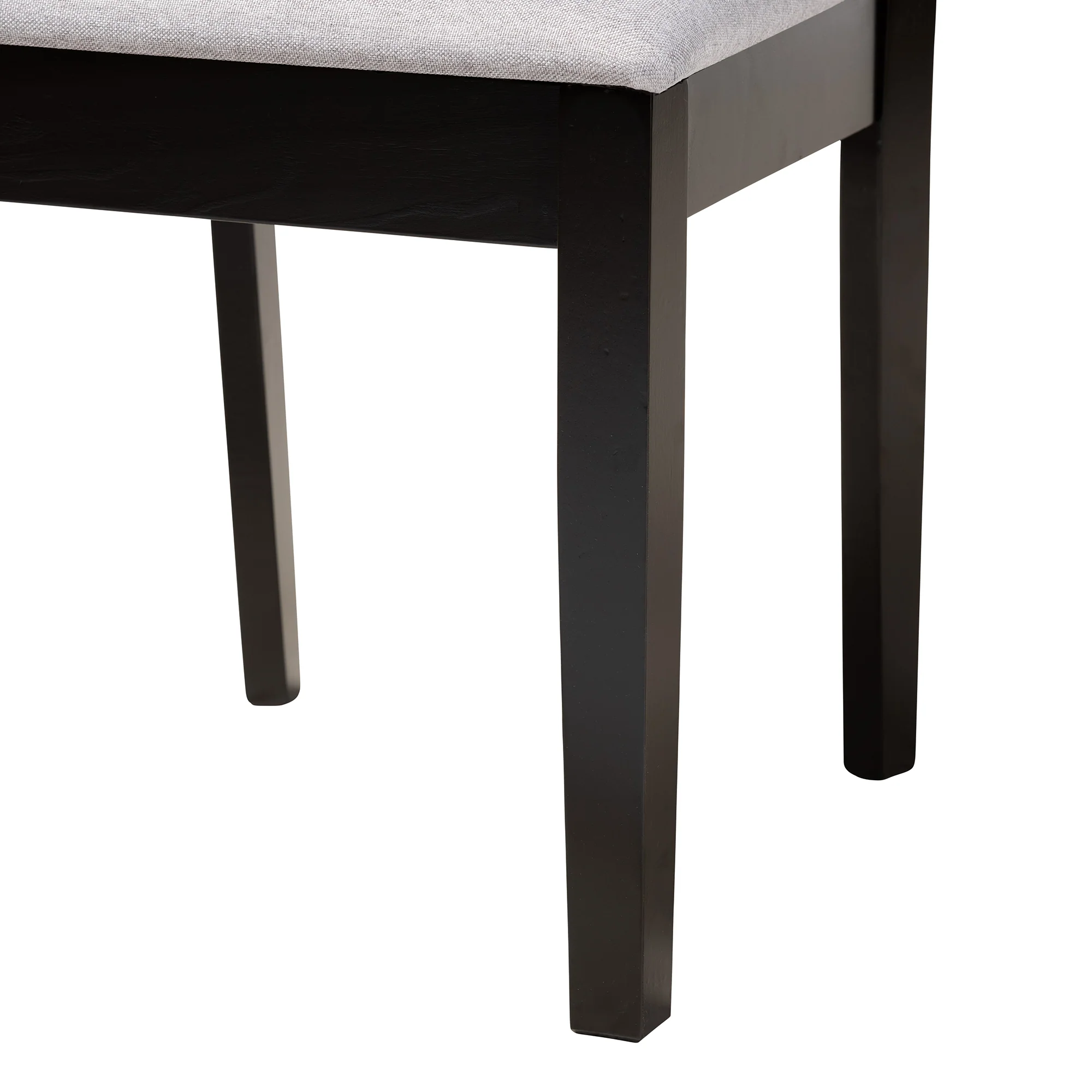 Baxton Studio Aiden Modern Grey Fabric and Dark Brown Finished Wood 5-Piece Dining Set - Image 9