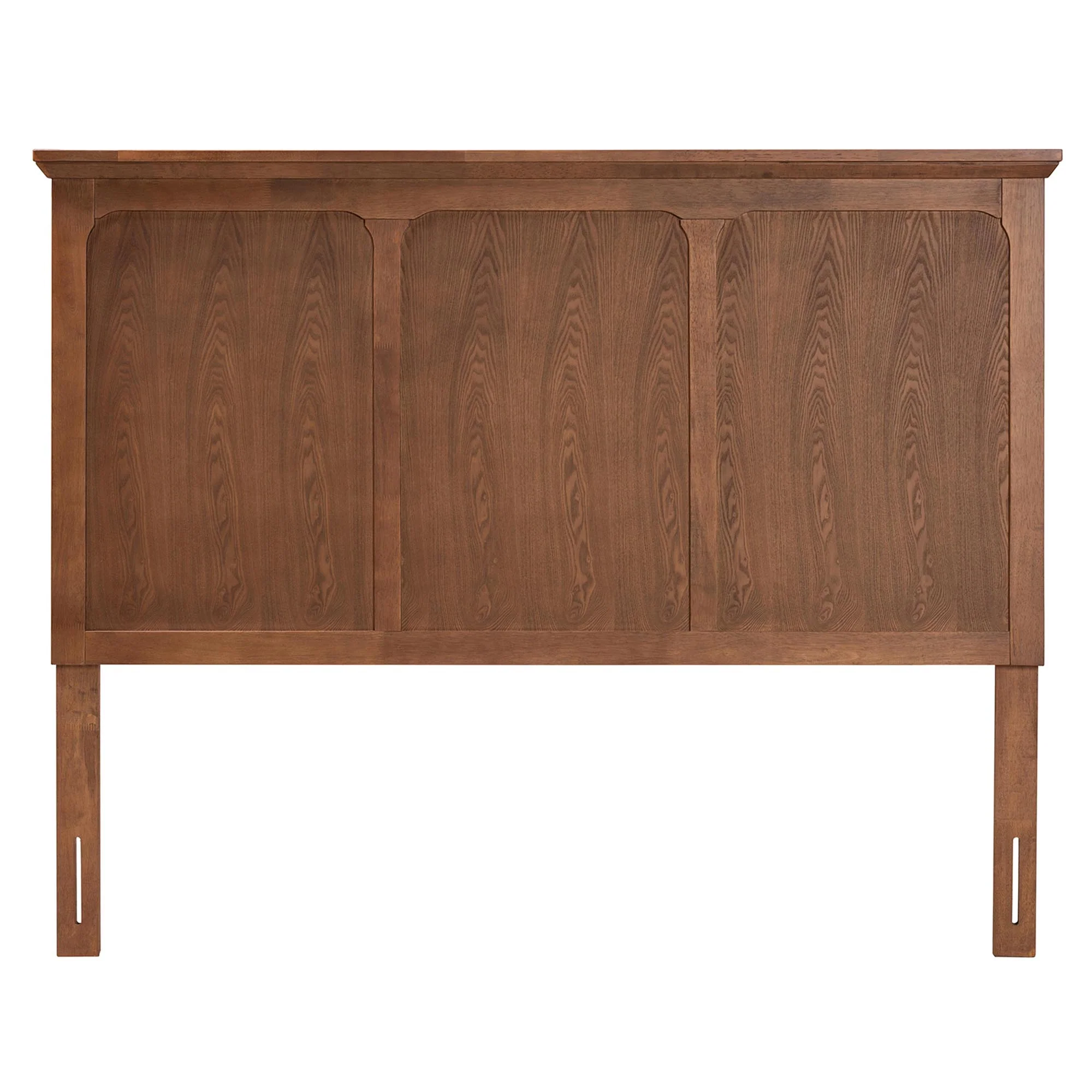 Baxton Studio Alarice Classic and Traditional Ash Walnut Finished Wood Queen Size Headboard - Image 3